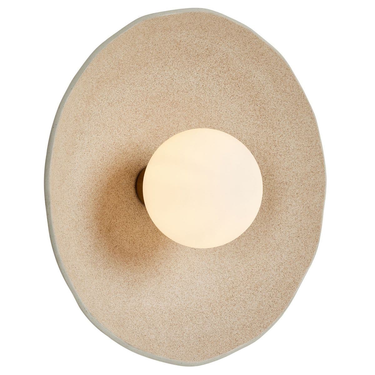 Four Hands | Organic Ceramic Wall Sconce — Light Sand Porcelain Ceramic