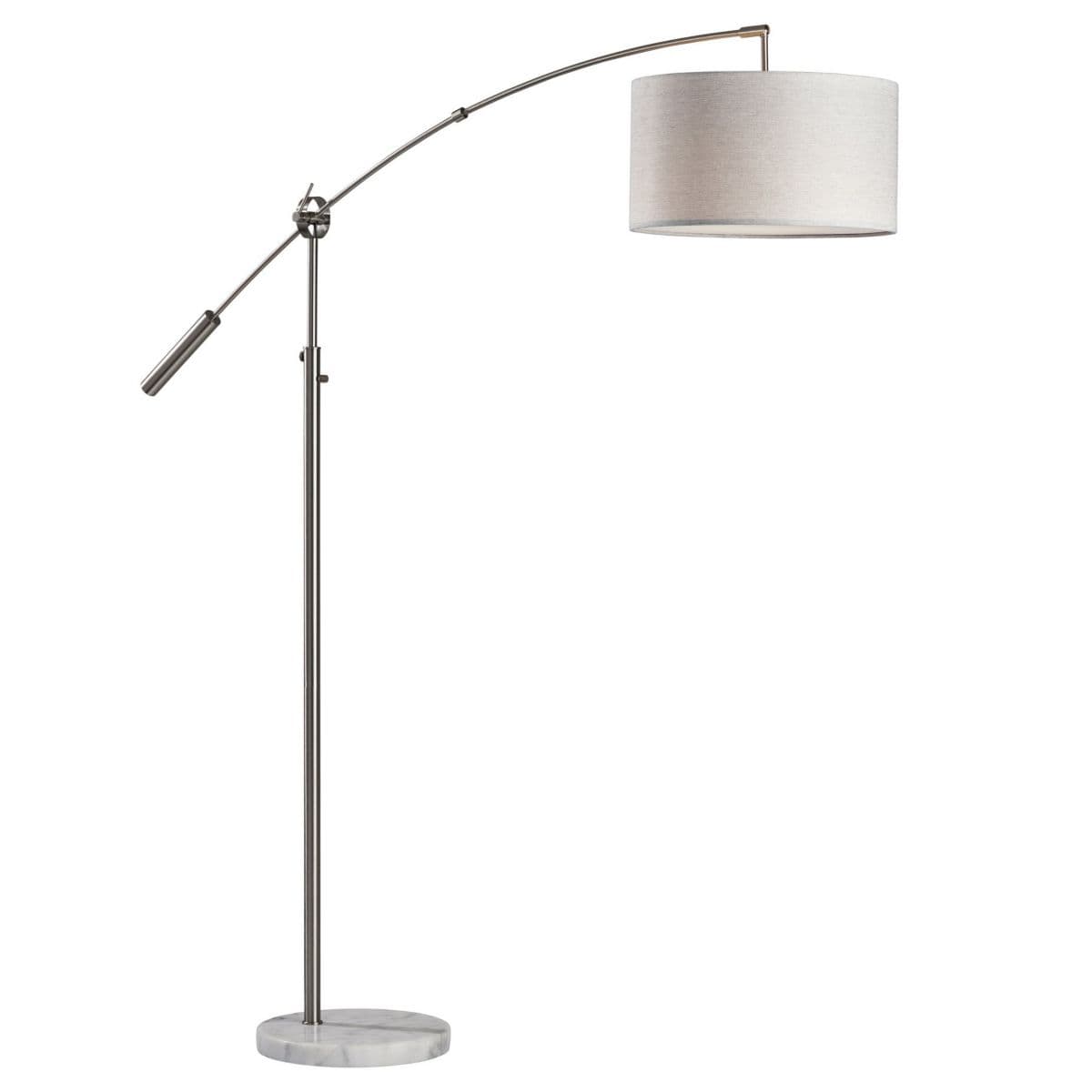 Adesso | Adler Arc Floor Lamp — Brushed Steel