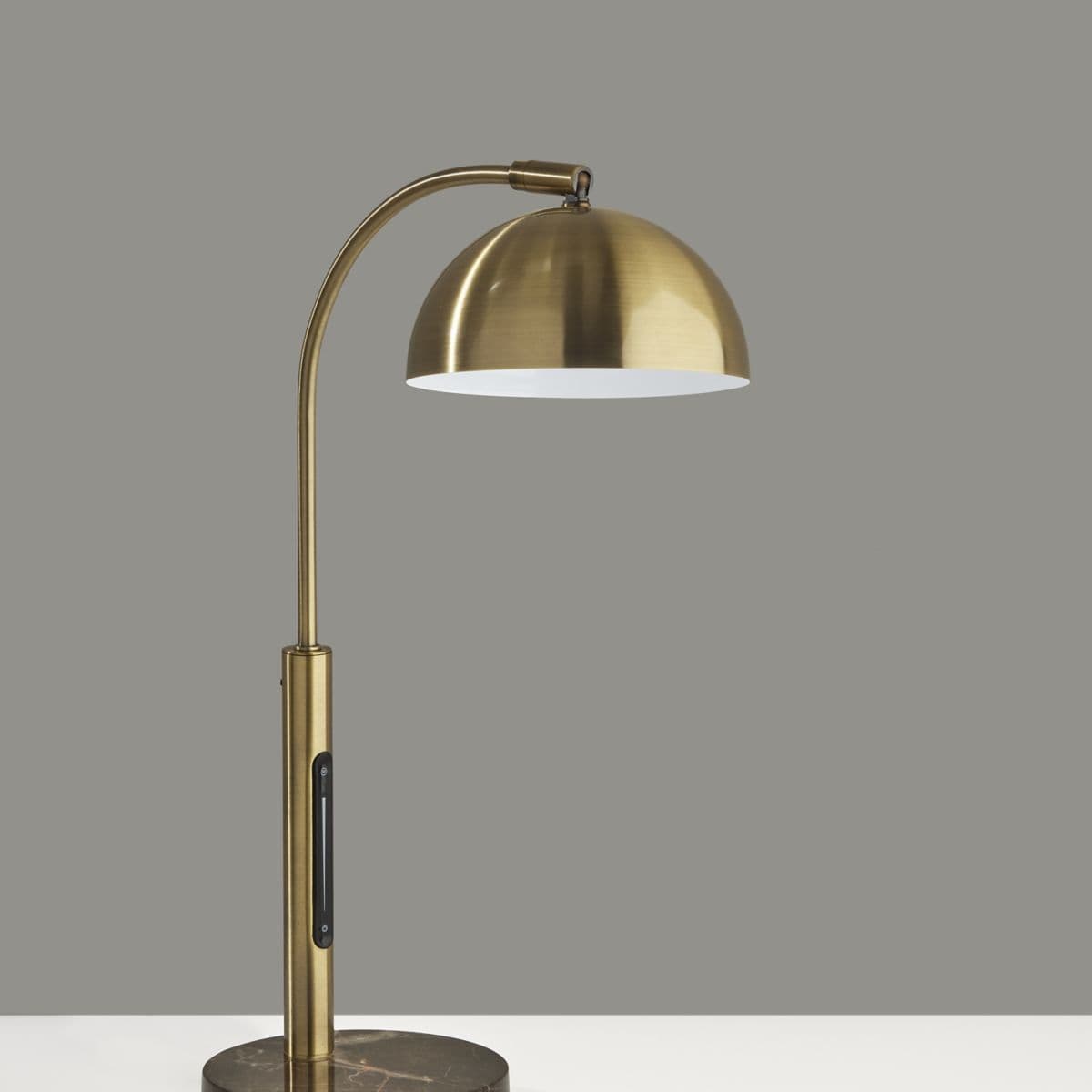 Adesso Bolton Led Table Lamp — Antique Brass