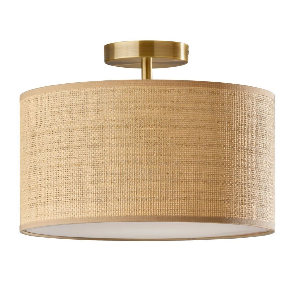 Adesso | Harvest Semi-Flushmount — Antique Brass