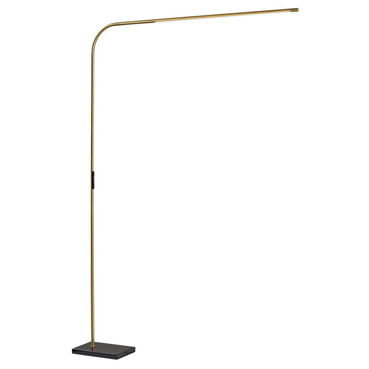 Adesso | Cullen Arc LED Floor Lamp — Antique Brass
