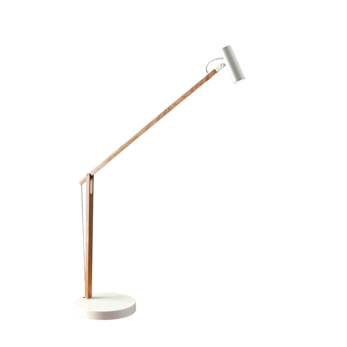 ADS360 | Crane LED Desk Lamp — Natural Ash Wood with White