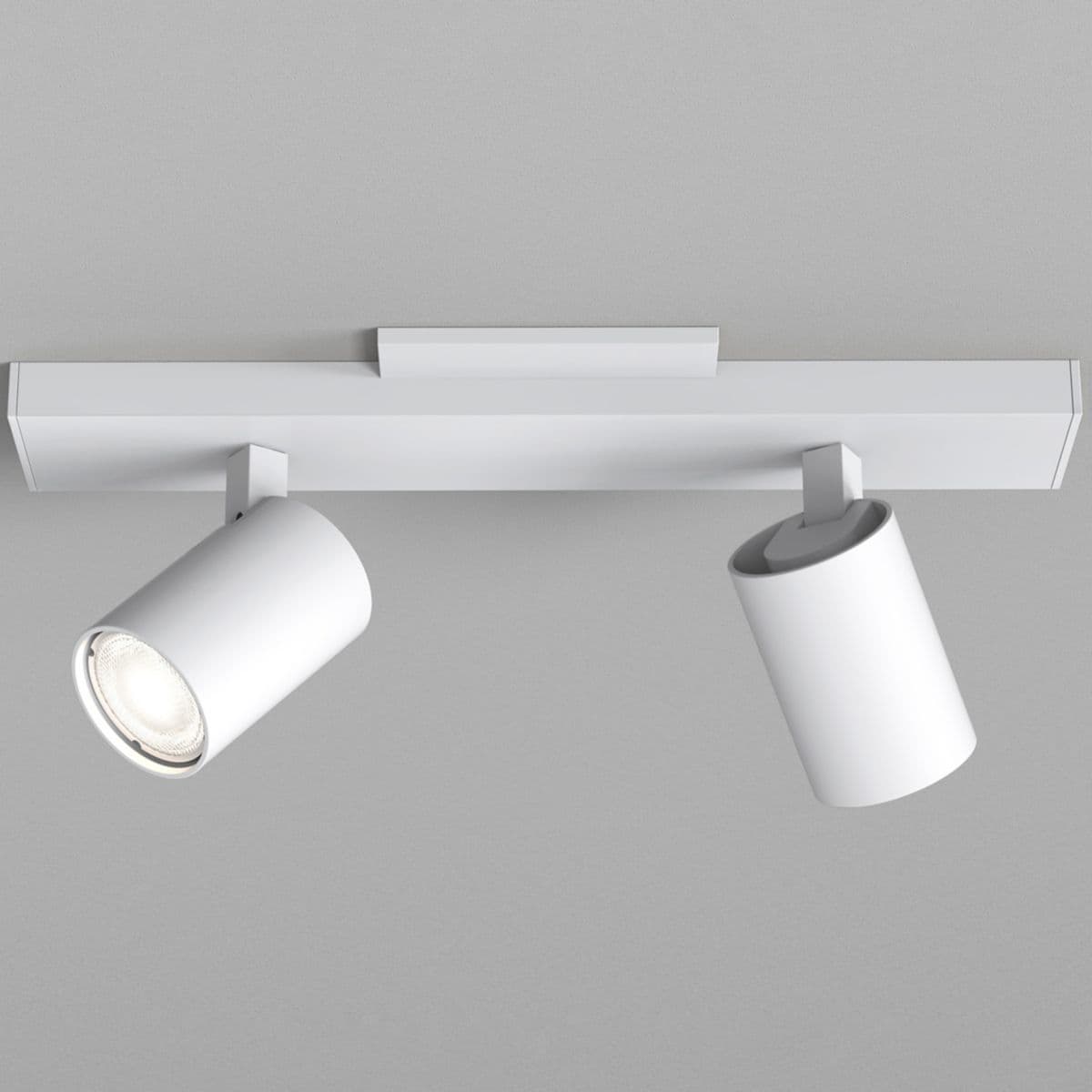 Astro Lighting Ascoli Twin Light Track Fixture — Textured White