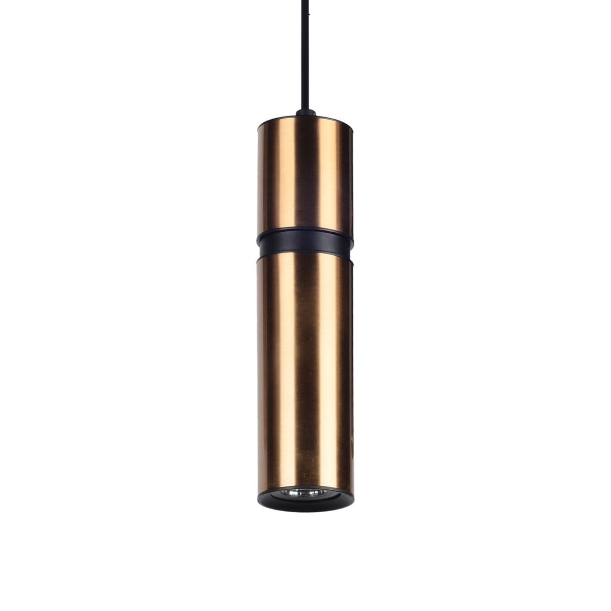 Avenue Lighting | Cicada Mini Pendant — Knurled Brass with Black Accents