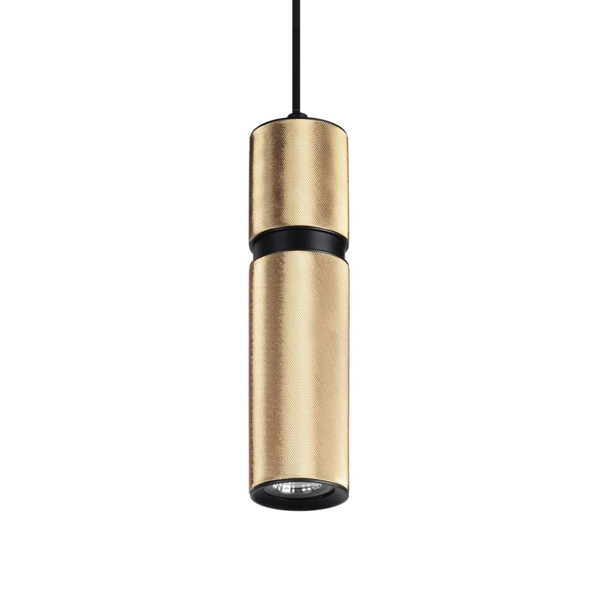 Avenue Lighting | Cicada Mini Pendant — Knurled Brass with Black Accents