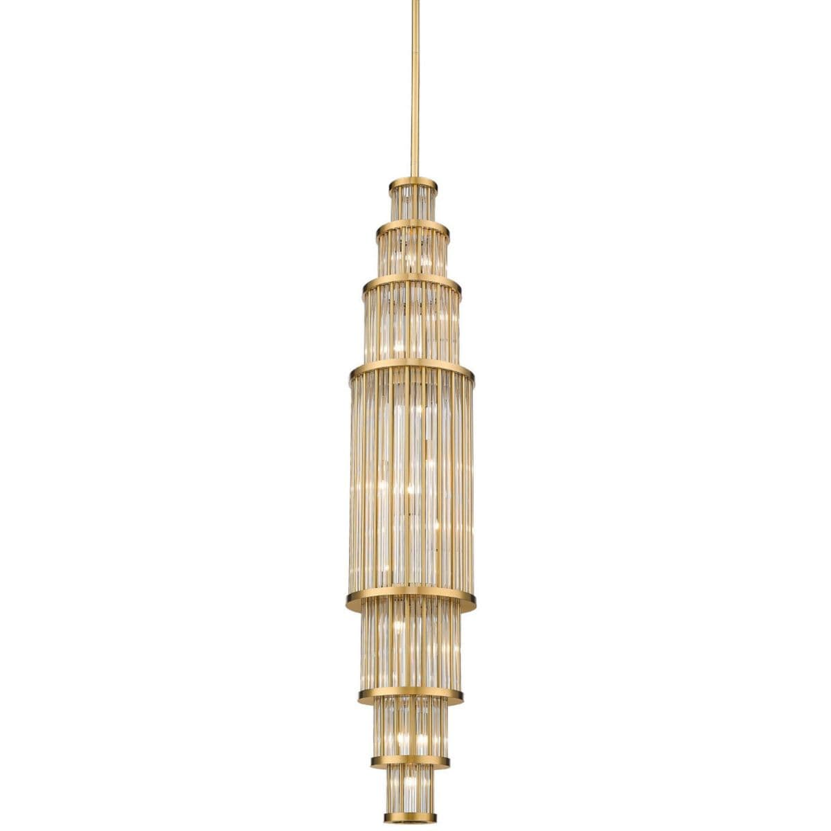 Avenue Lighting | Waldorf Foyer Chandelier — Antique Brass, 38 in
