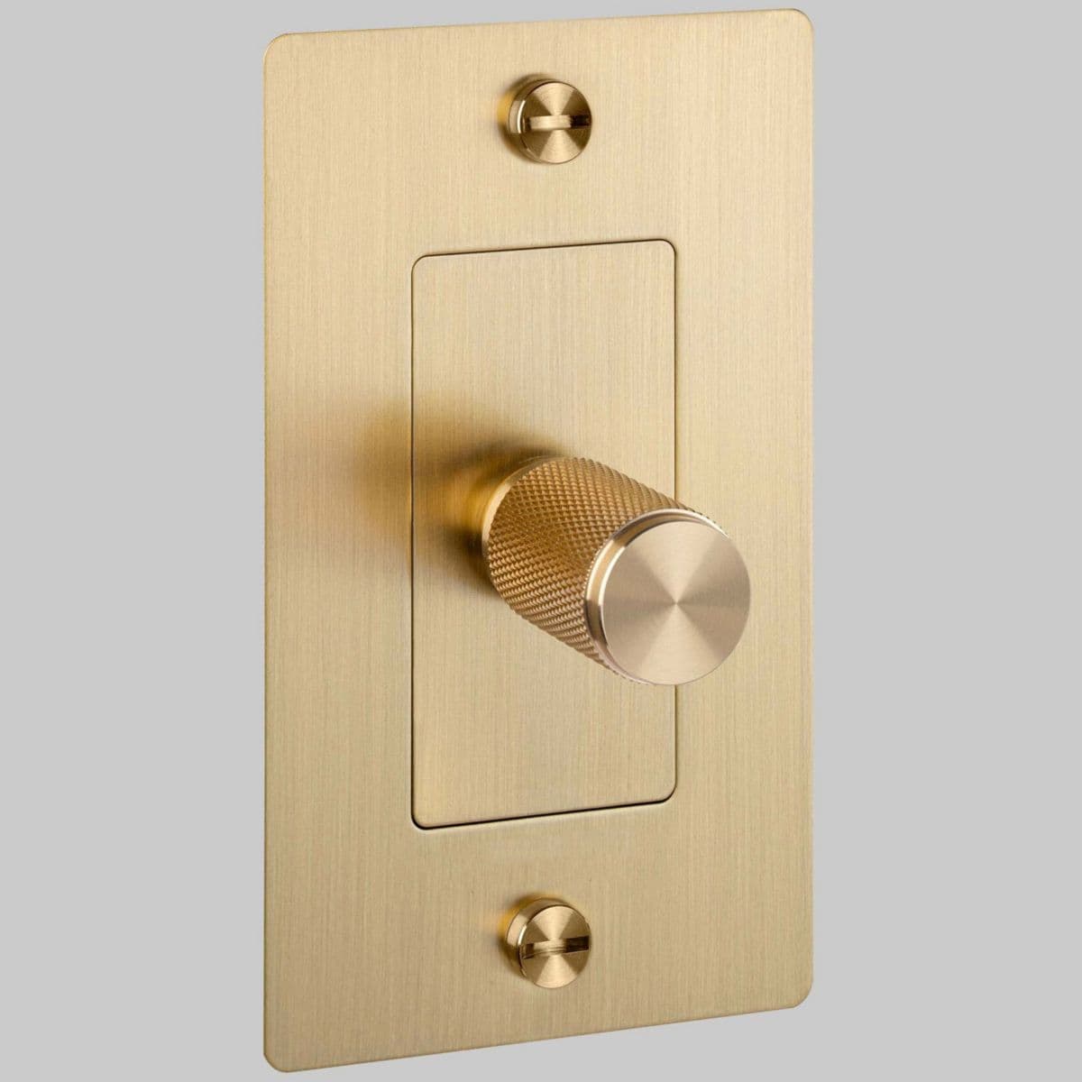 Buster + Punch Dimmer Switch — Brass, 1-Gang, Without Logo, Cross