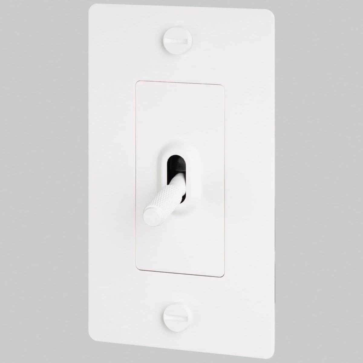 Buster + Punch | Toggle Switch — White, 1-Gang, Without Logo, Cross