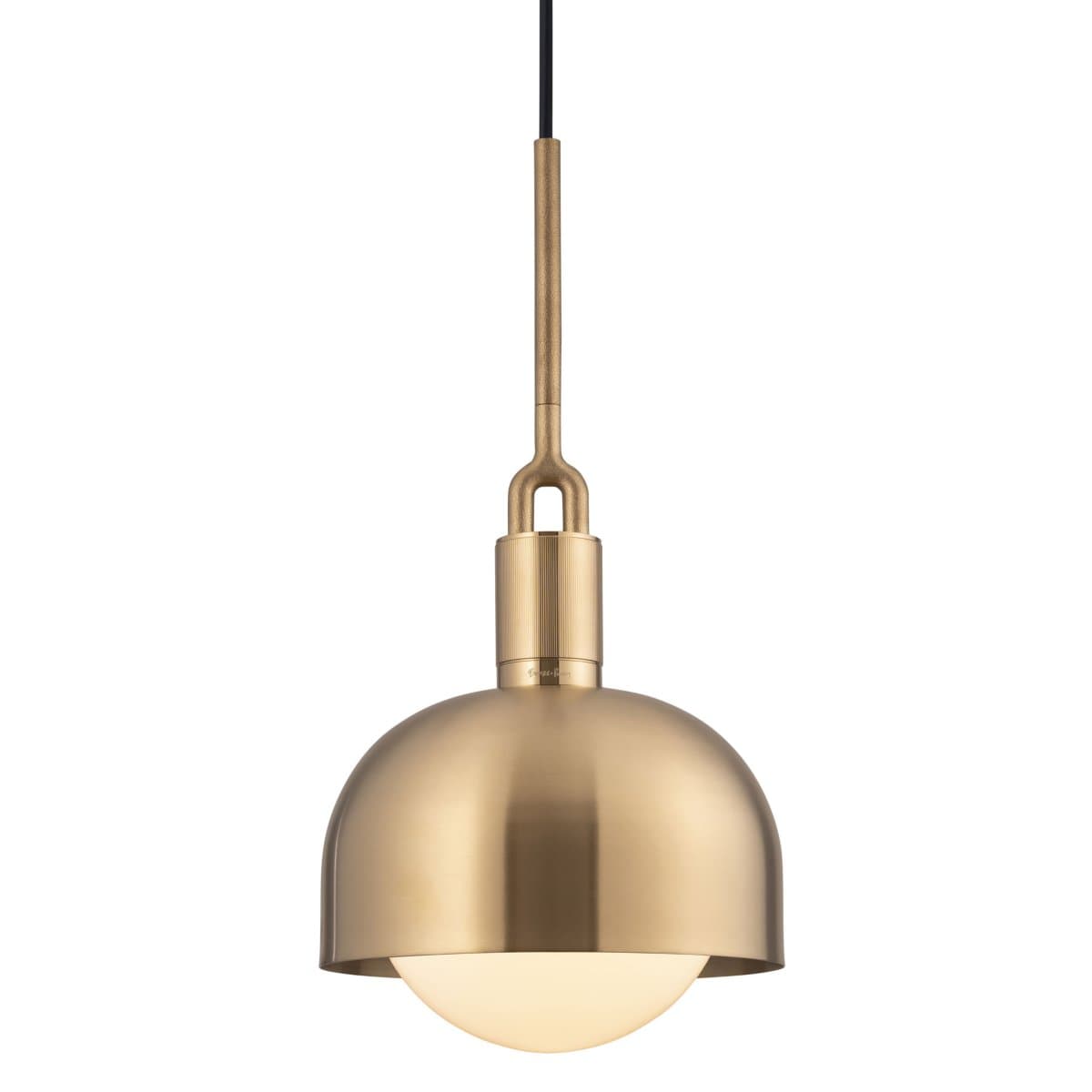 Buster + Punch | Forked Shade Pendant — Opal, Brass, Medium