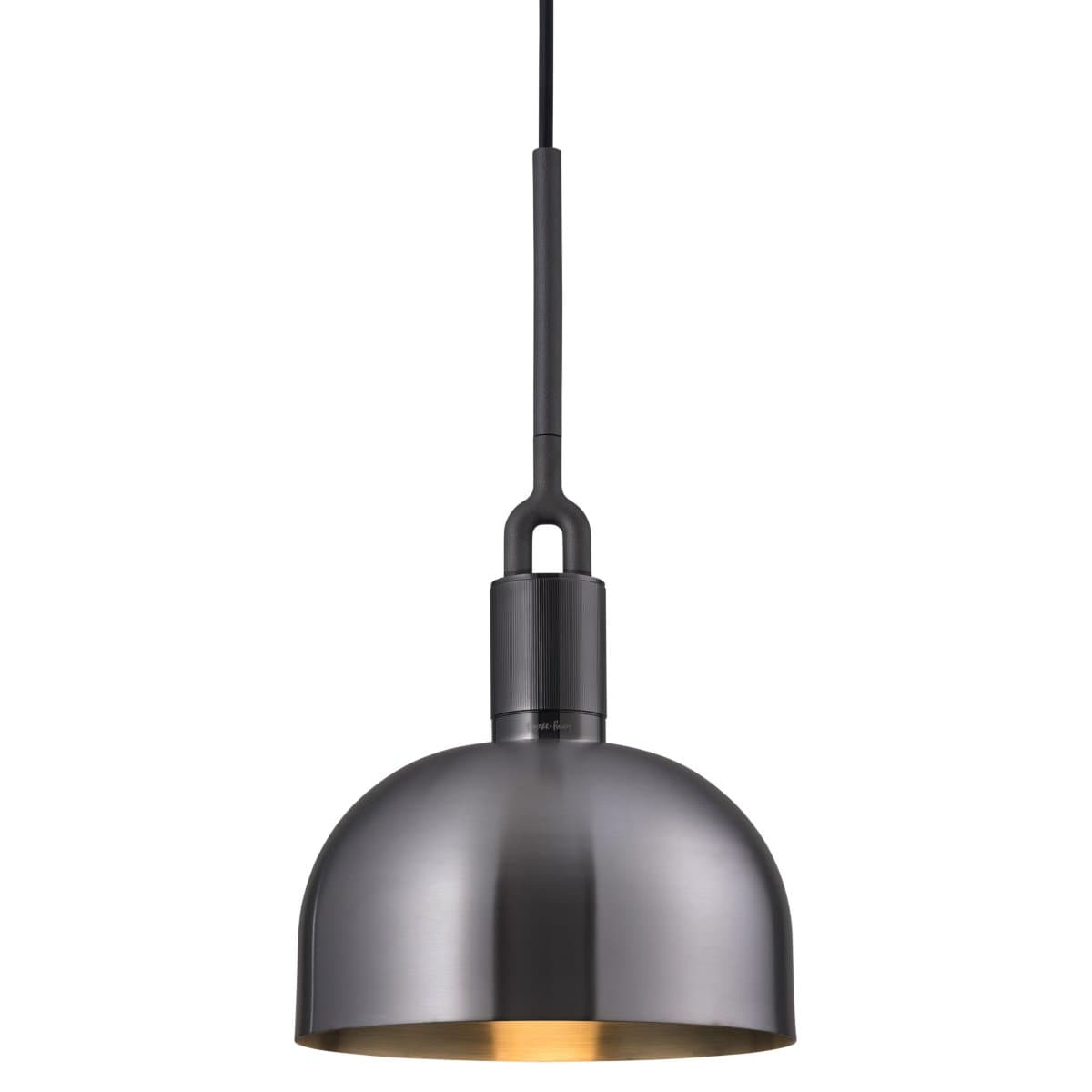 Buster + Punch | Forked Dome Pendant — Gunmetal, Medium