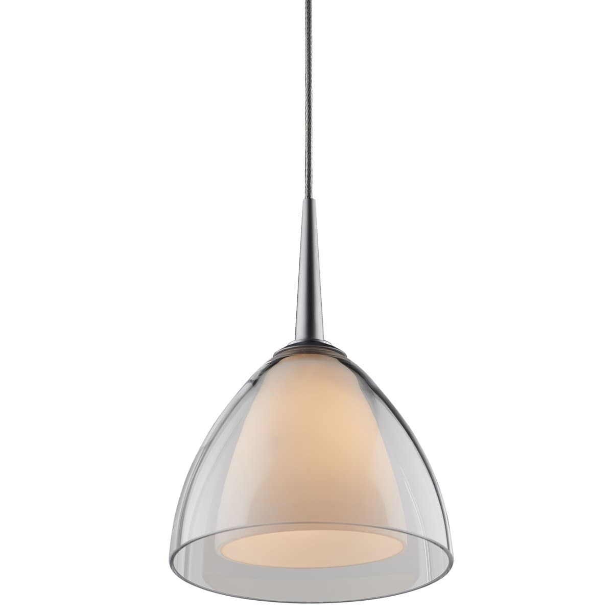 Bruck Lighting | Rainbow Mini Pendant — Clear Hardware, Matte Chrome
