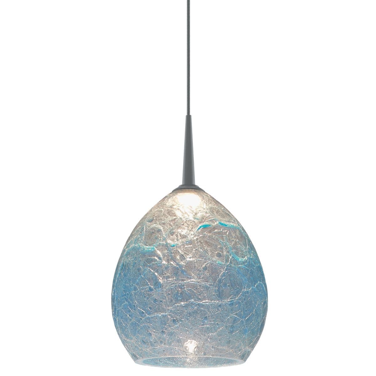 Bruck Lighting | Vibe Mini Pendant — Glacier, Matte Chrome, Incandescent