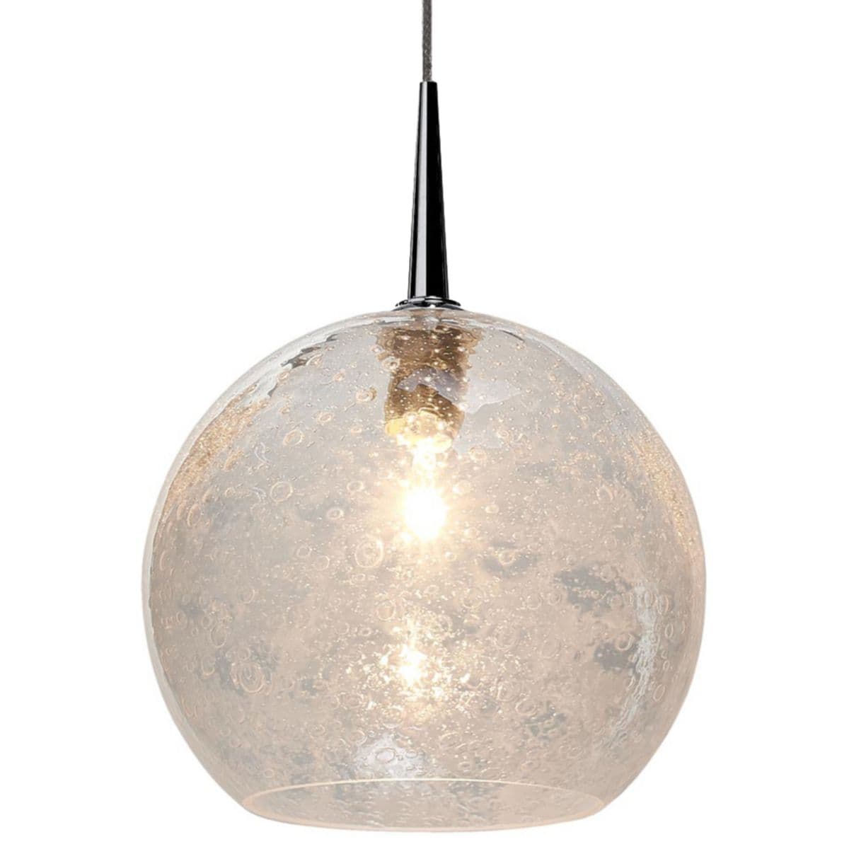 Bruck Lighting Bobo Ii Mini Pendant — Clear, Matte Chrome, Line Voltage/4-inch Canopy, Halogen
