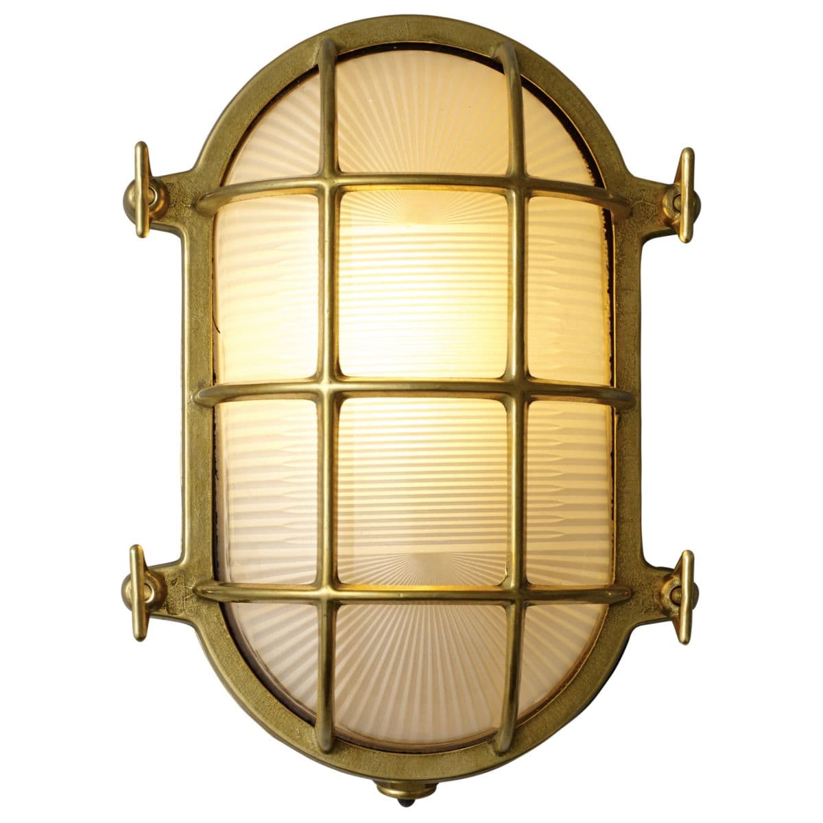 Original BTC | 7034 Oval Brass Bulkhead Outdoor Wall Sconce — Polished Brass