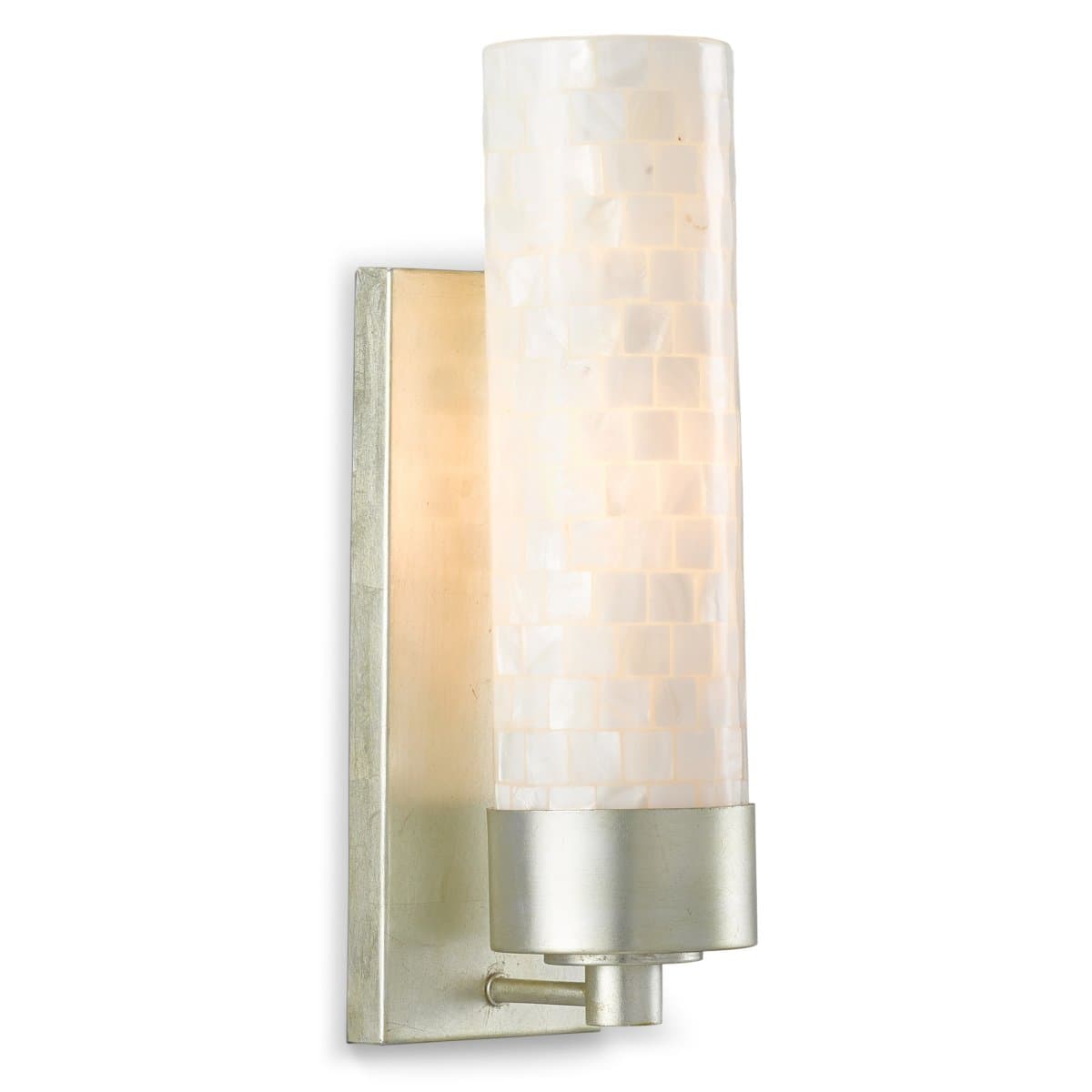Currey & Company | Abadan Wall Sconce — Pearl with Silver Leaf