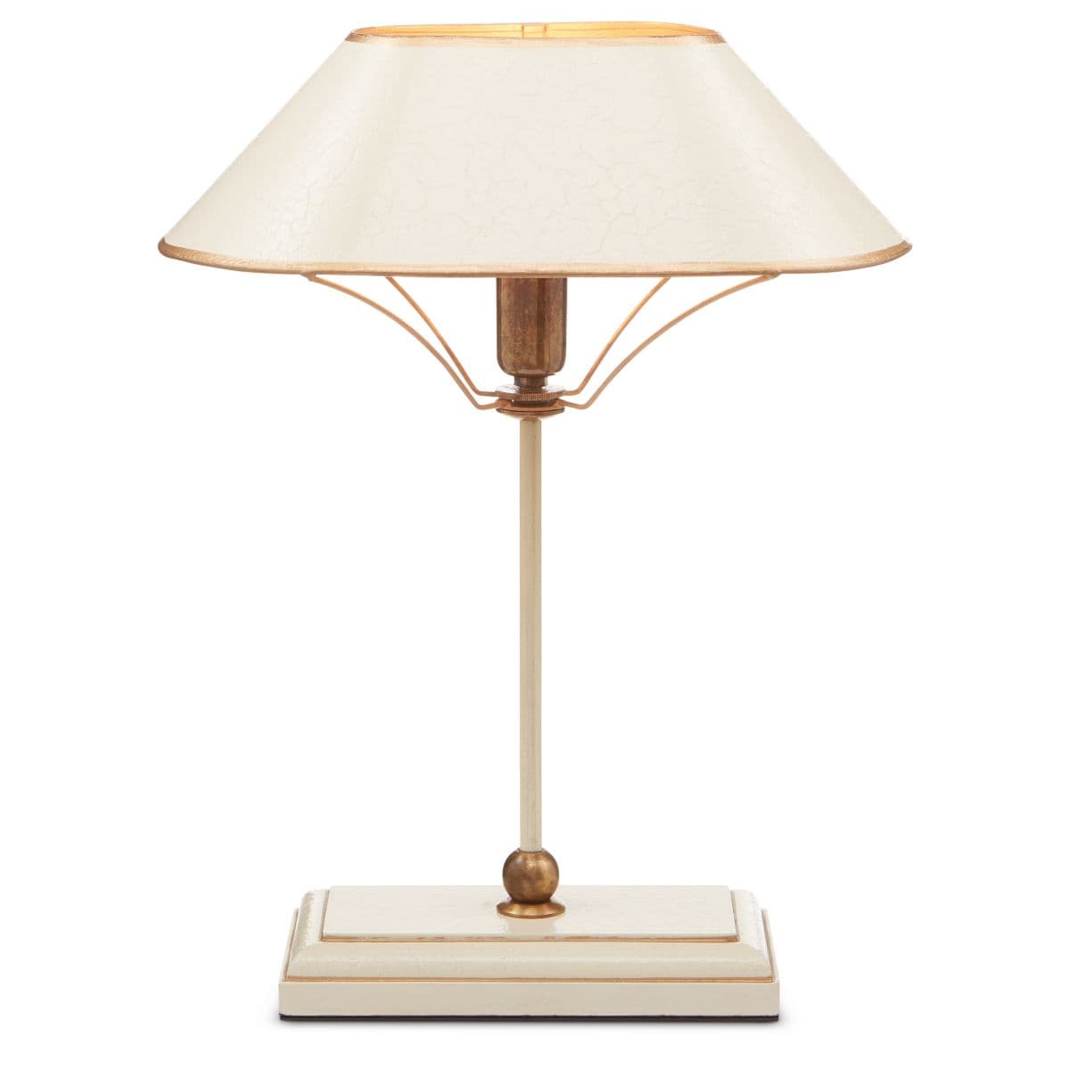 Currey & Company Daphne Table Lamp — Ivory with Gold