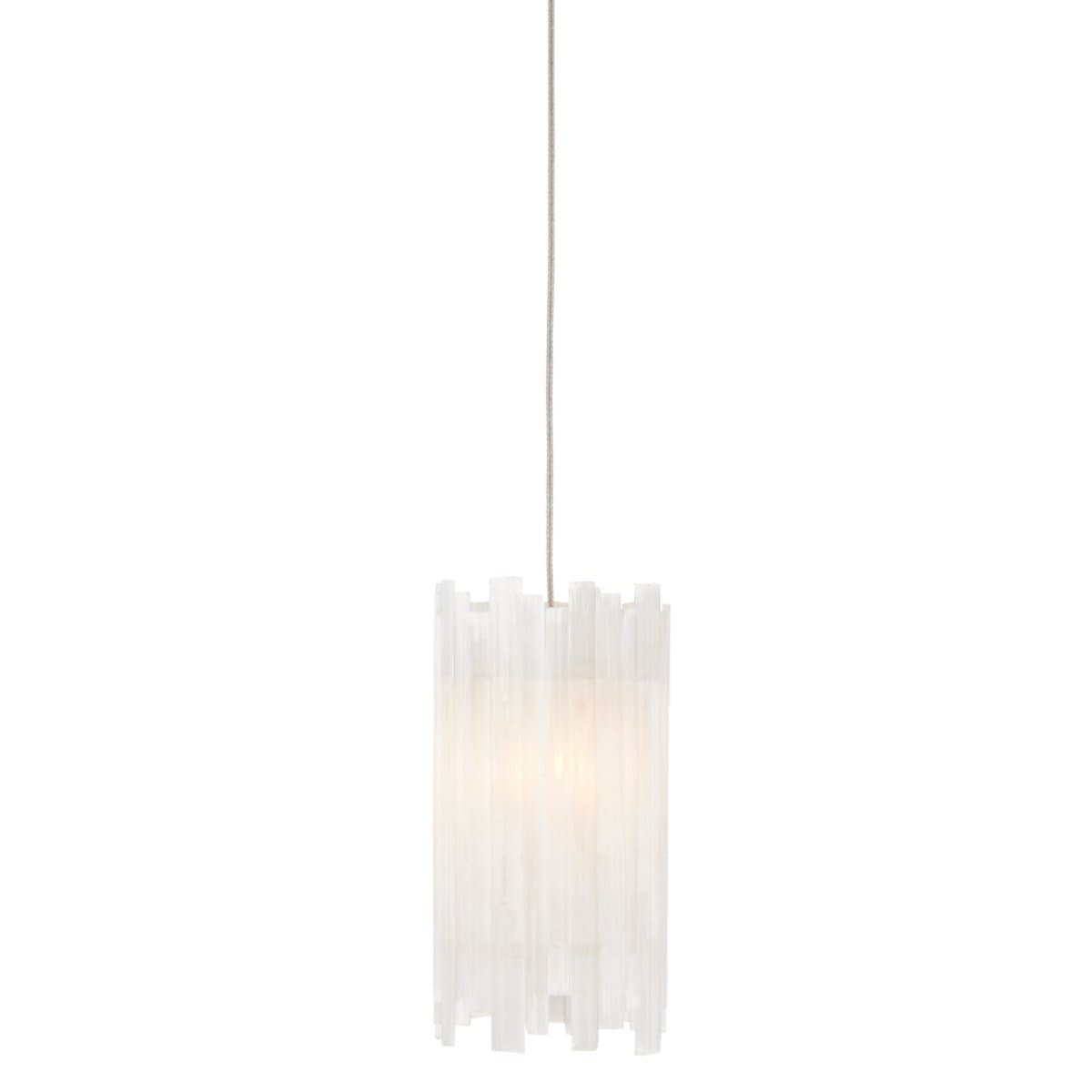 Currey & Company | Escenia Mini Pendant — Natural with Painted Silver