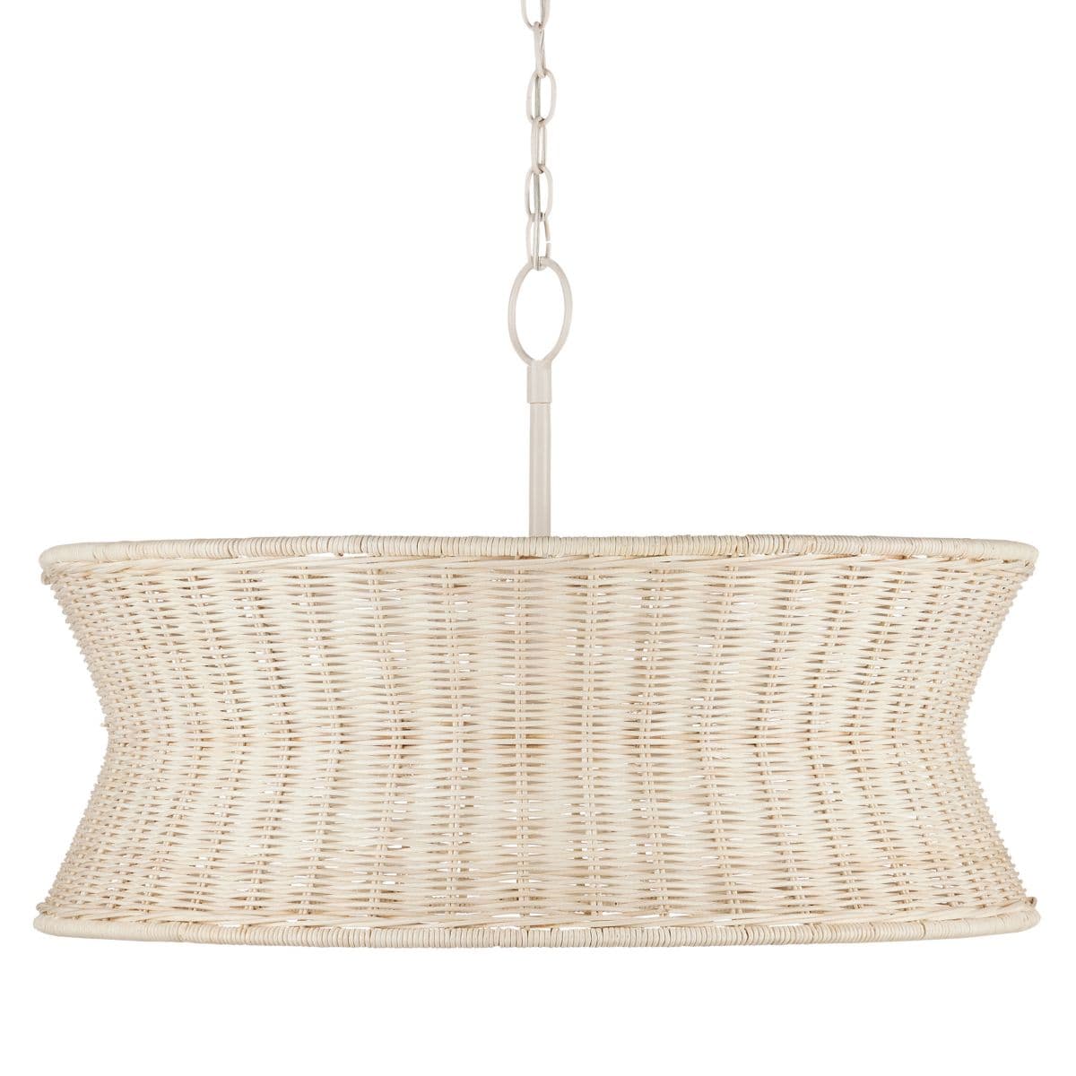 Currey & Company | Phebe Chandelier — Bleached Natural and Vanilla