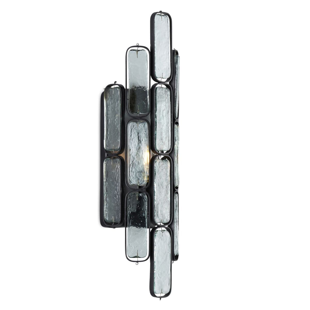 Currey & Company Centurion Wall Sconce — Satin Black