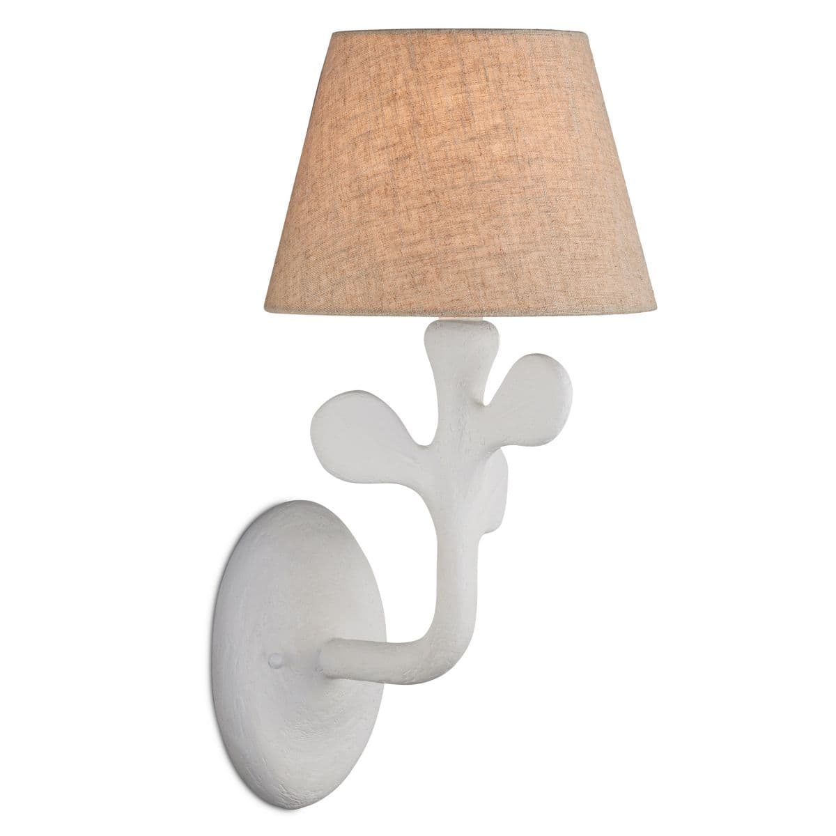 Currey & Company Charny Wall Sconce — Gesso White