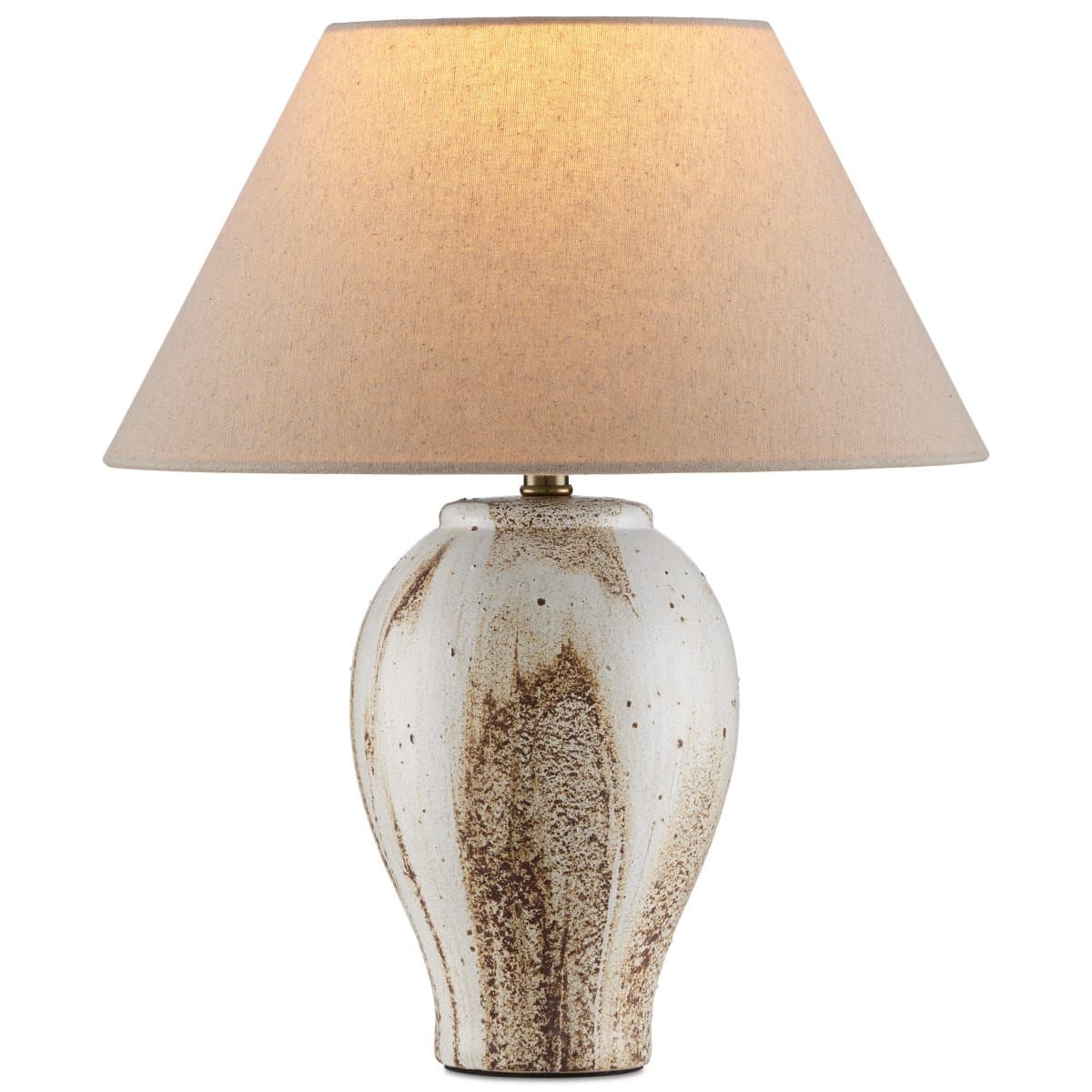 Currey & Company | Latte Table Lamp — Beige with Off-White