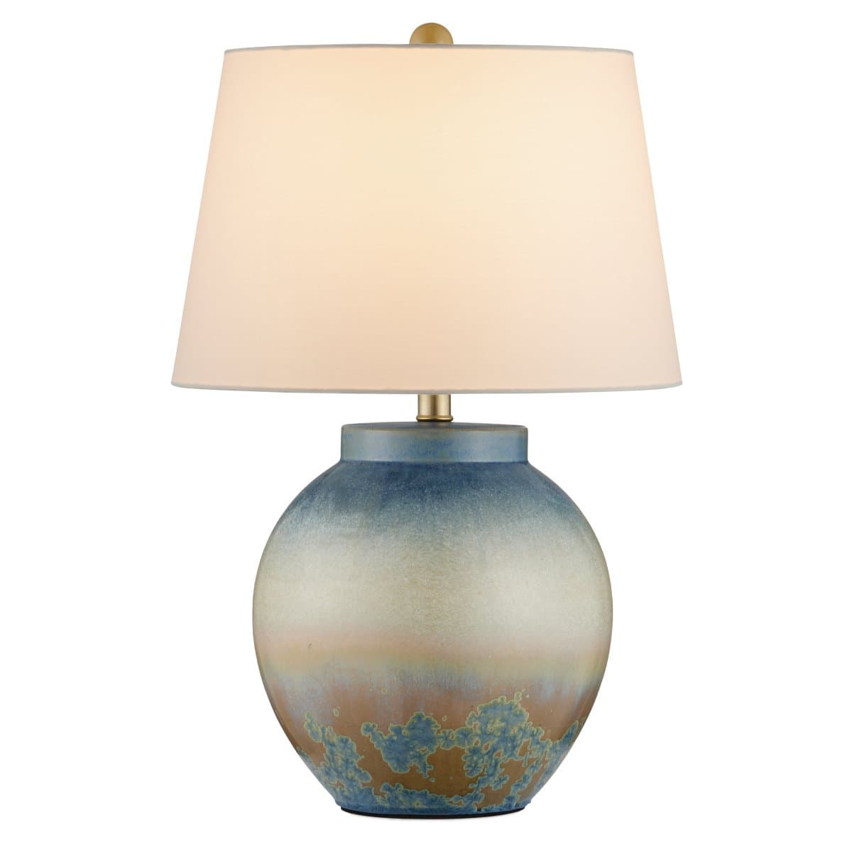Currey & Company | Dawning Table Lamp — Yellow with Blue