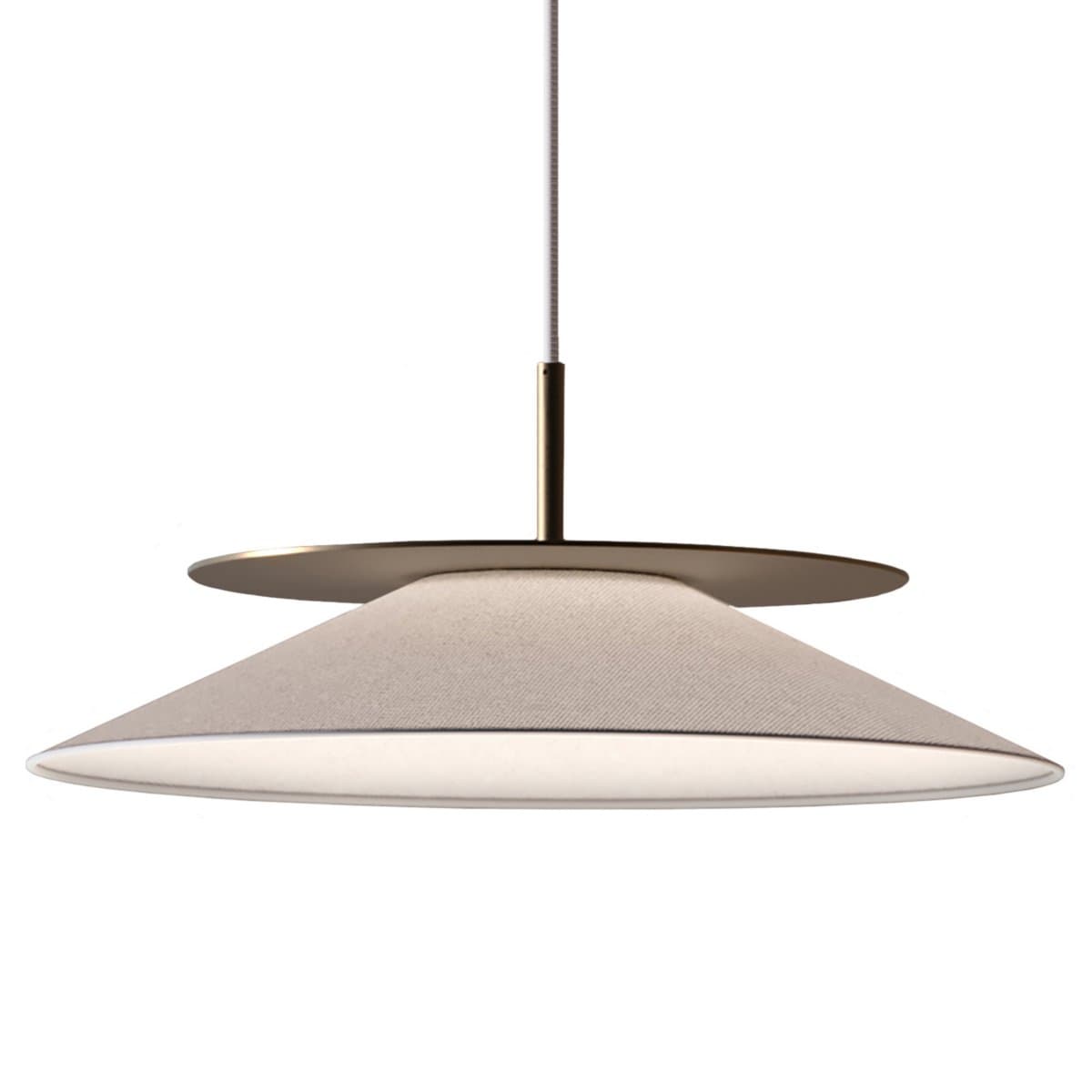 Contardi Lighting | Asia LED Pendant — Brushed Bronze Nickel, Medium