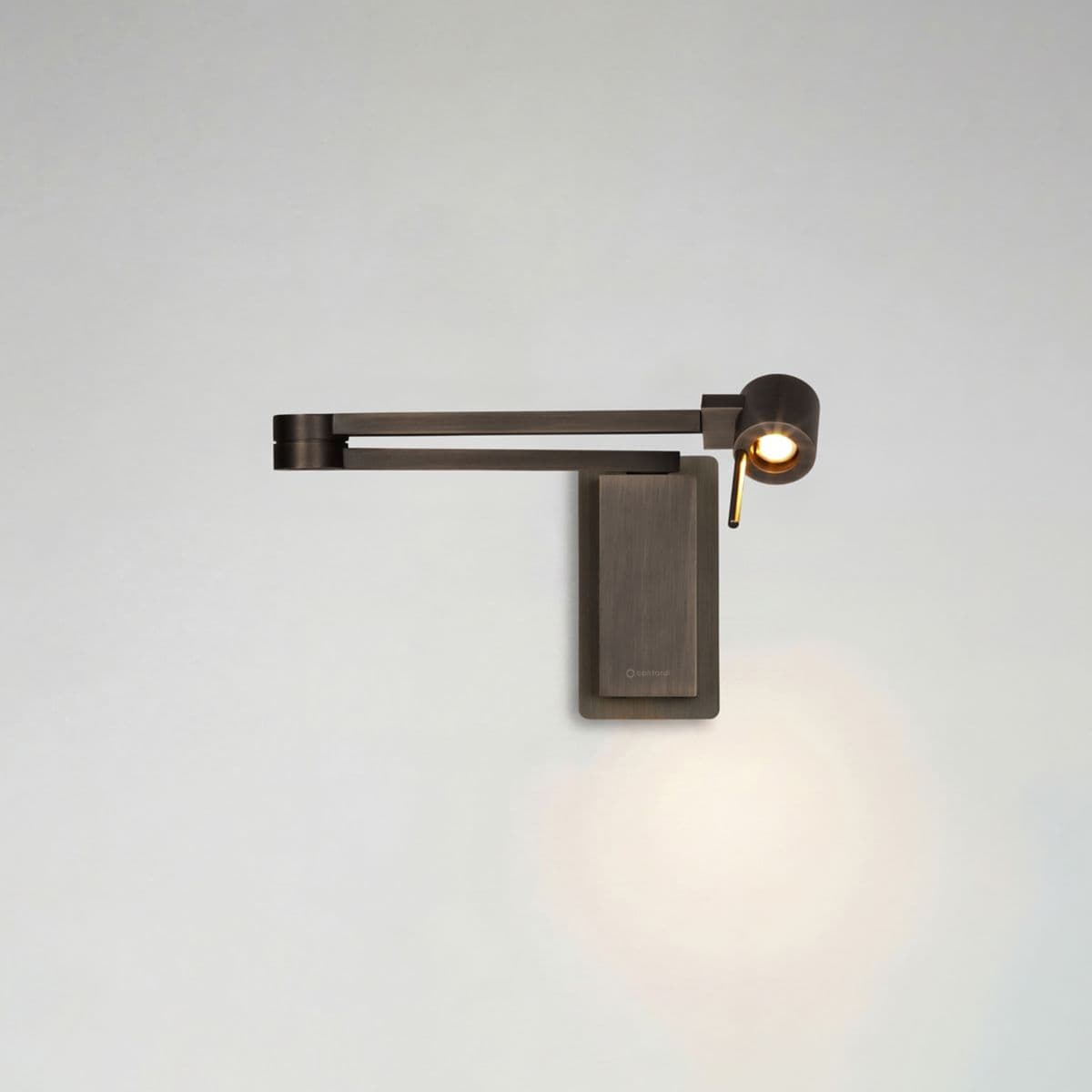 Contardi Lighting Manhattan Swingarm Led Wall Sconce — Satin Bronze, Standard with no switch