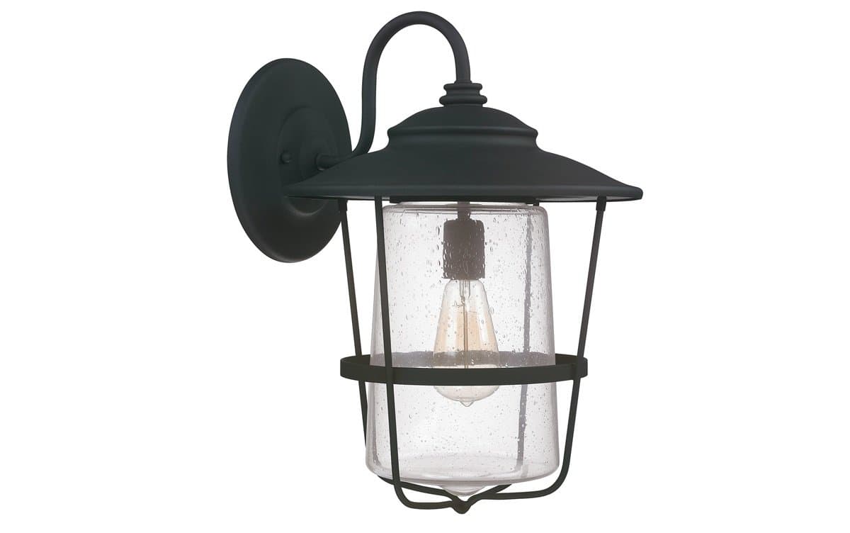 Capital Lighting | Creekside Caged Outdoor Wall Sconce — Black, Large