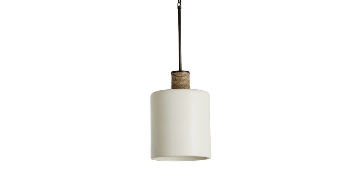 Capital Lighting | Ceramic and Rope Cylinder Pendant