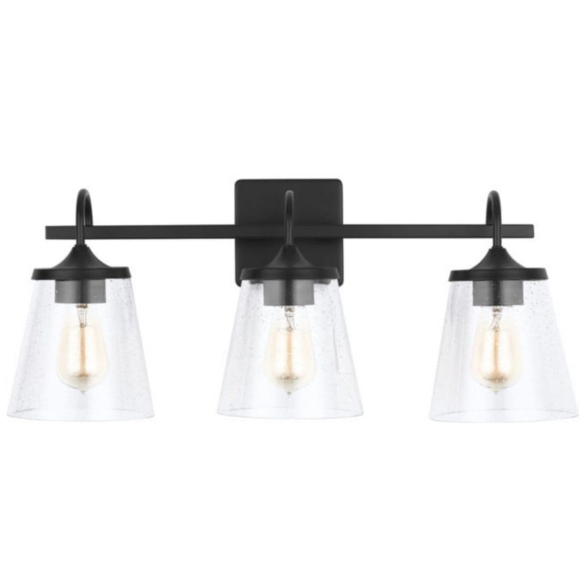 Capital Lighting | Seeded Glass Bell Bath Bar — Matte Black, 3