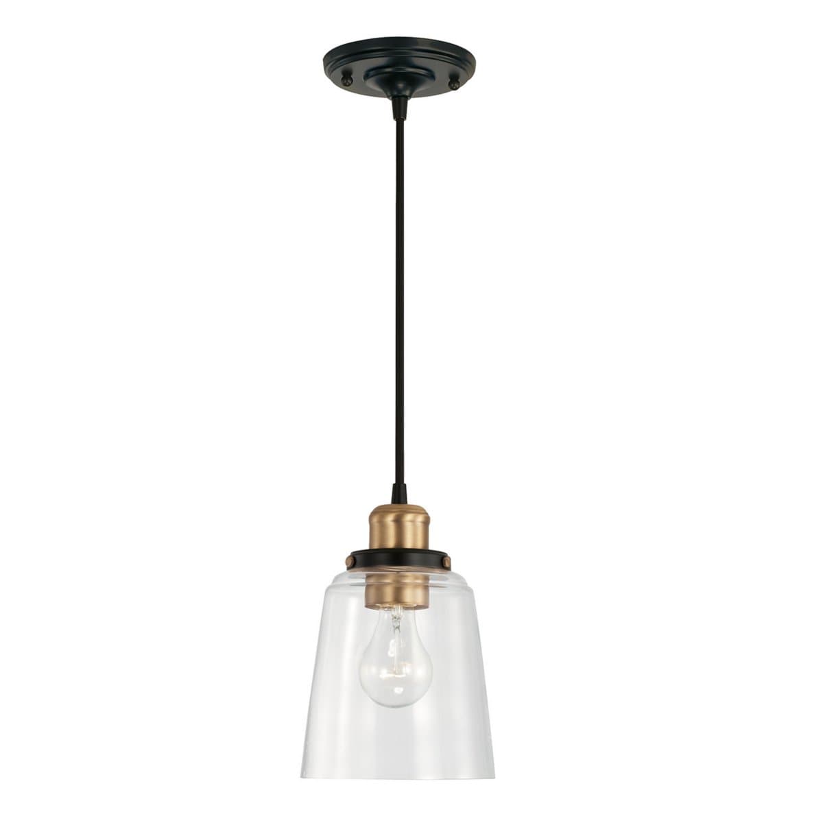 Capital Lighting | Fallon Mini Pendant — Aged Brass and Black