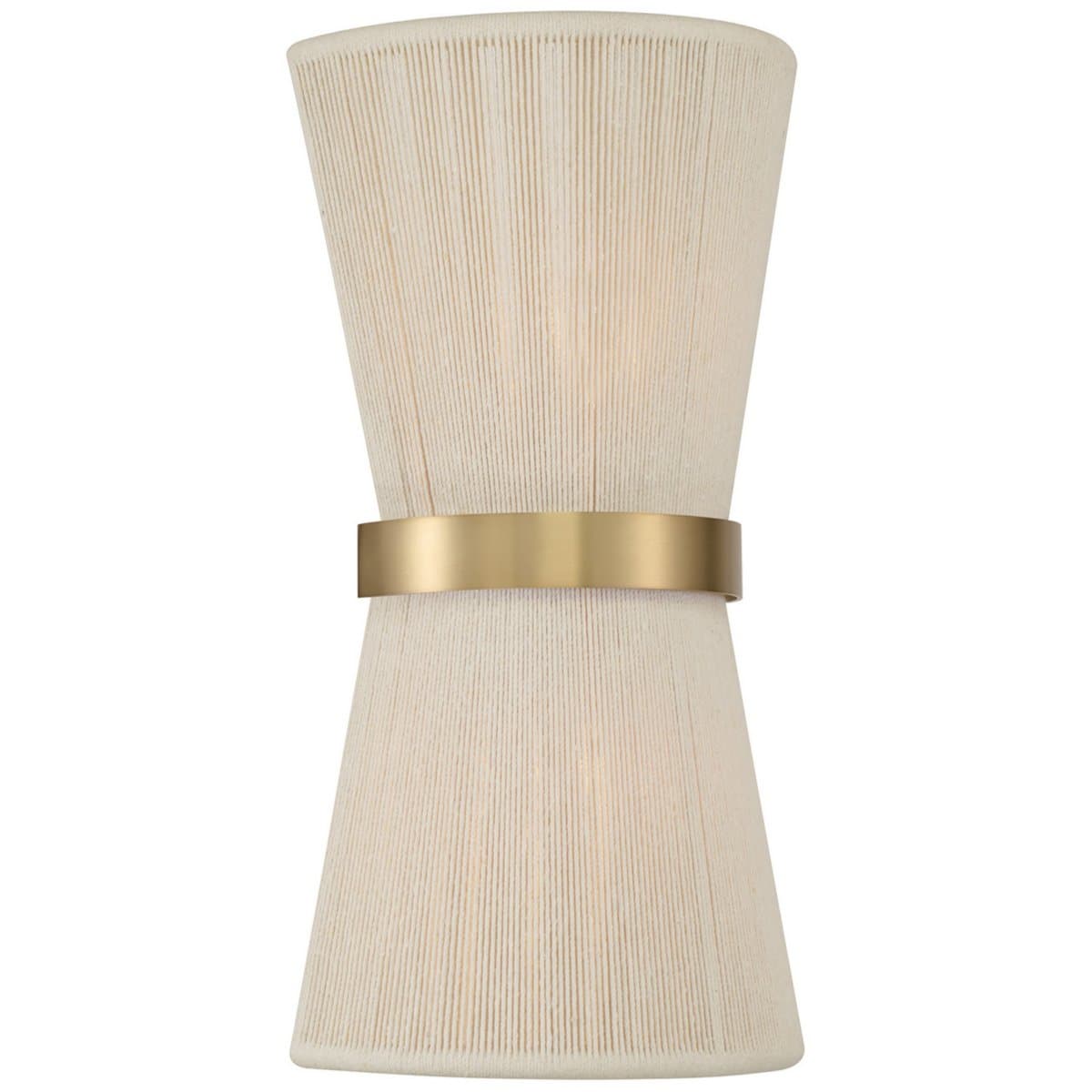 Capital Lighting | Cecilia Wall Sconce — Bleached Natural Rope and Patinaed Brass