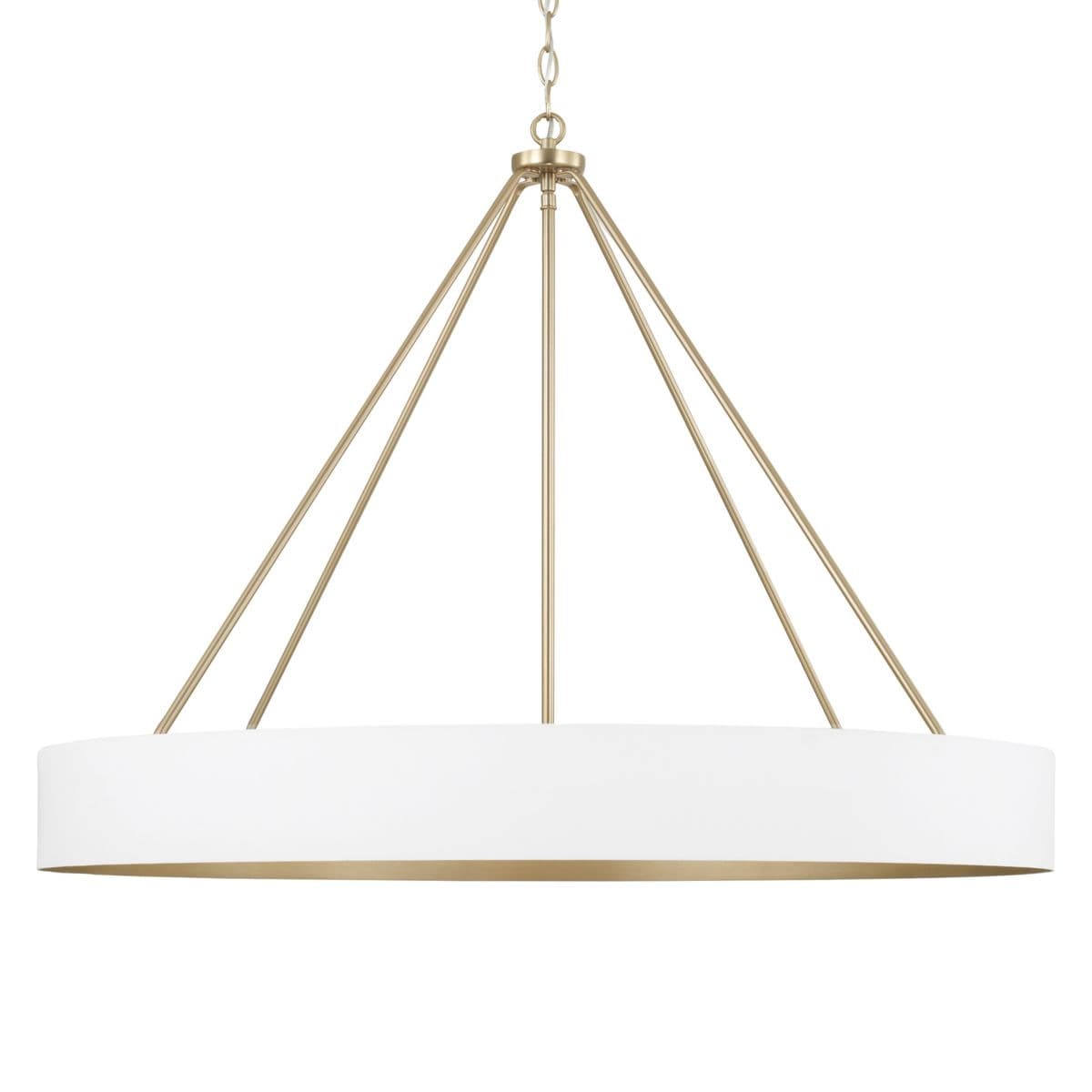 Capital Lighting | Weller Chandelier — Matte Brass with White, 6