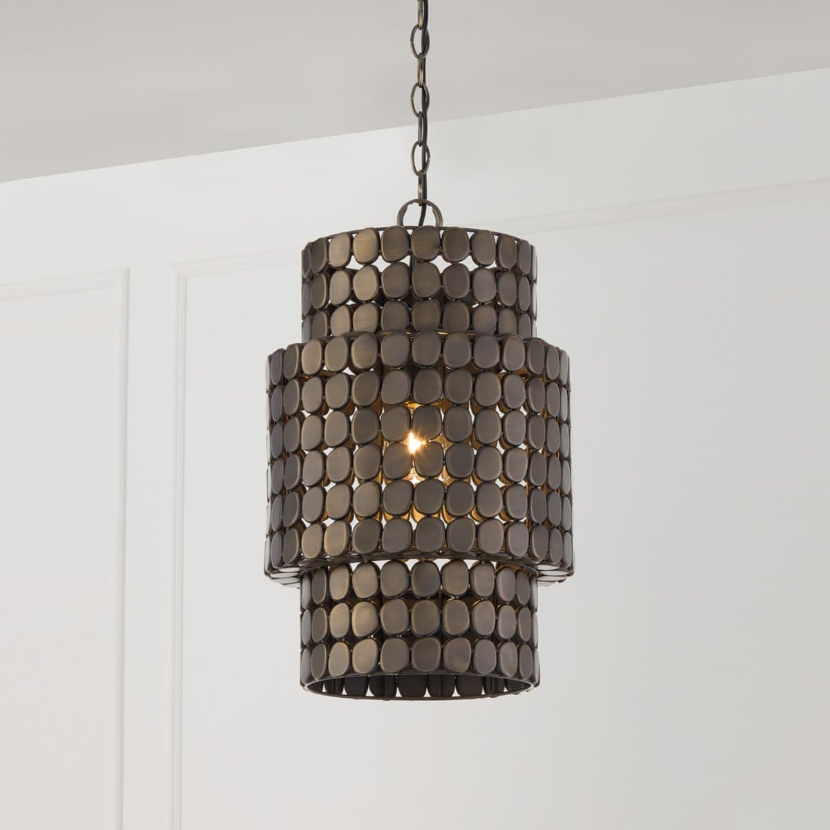 Capital Lighting | Eliana Cylindrical Pendant — Dark Brass - alternate view