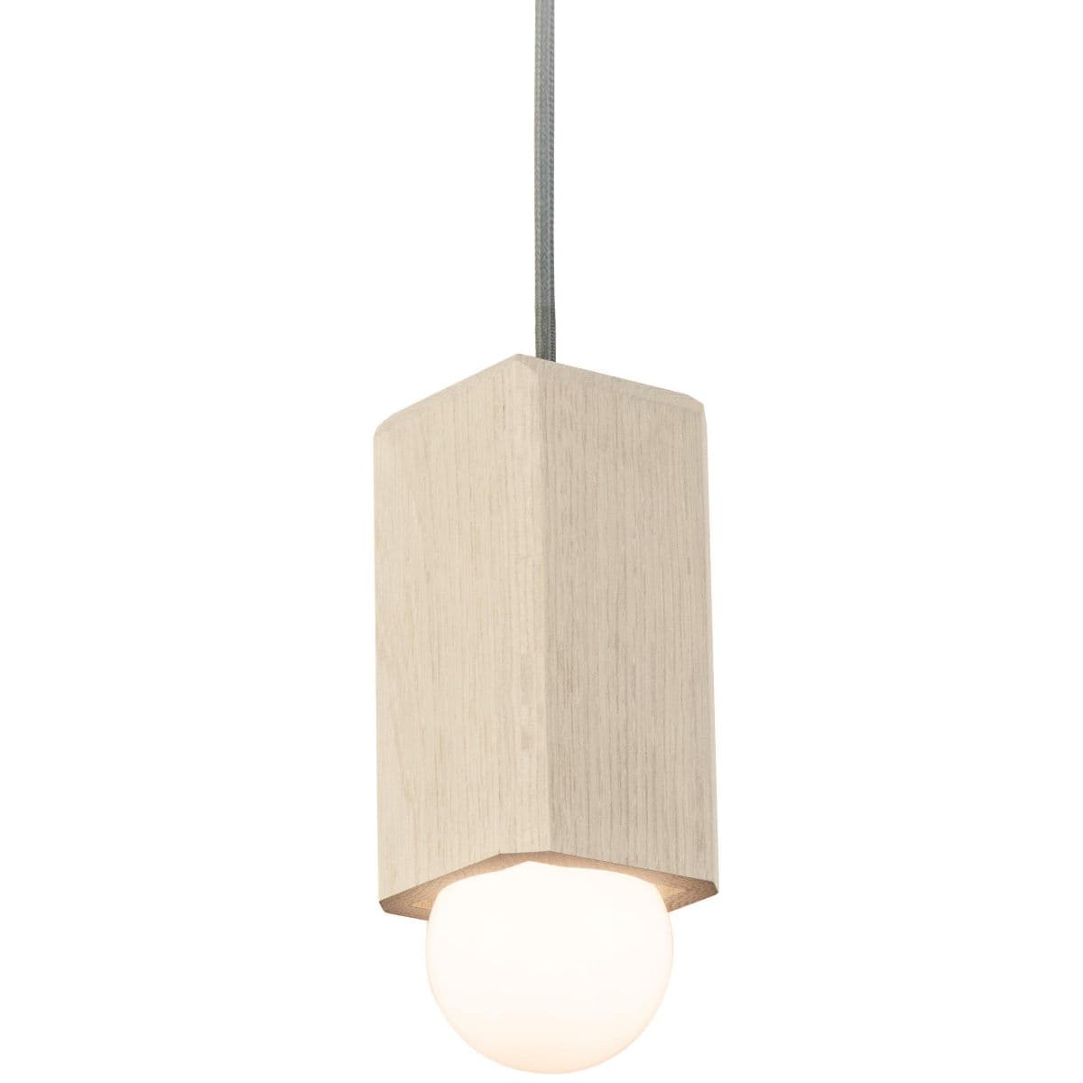 Cerno Cano Pendant — White Washed Oak, Incandescent
