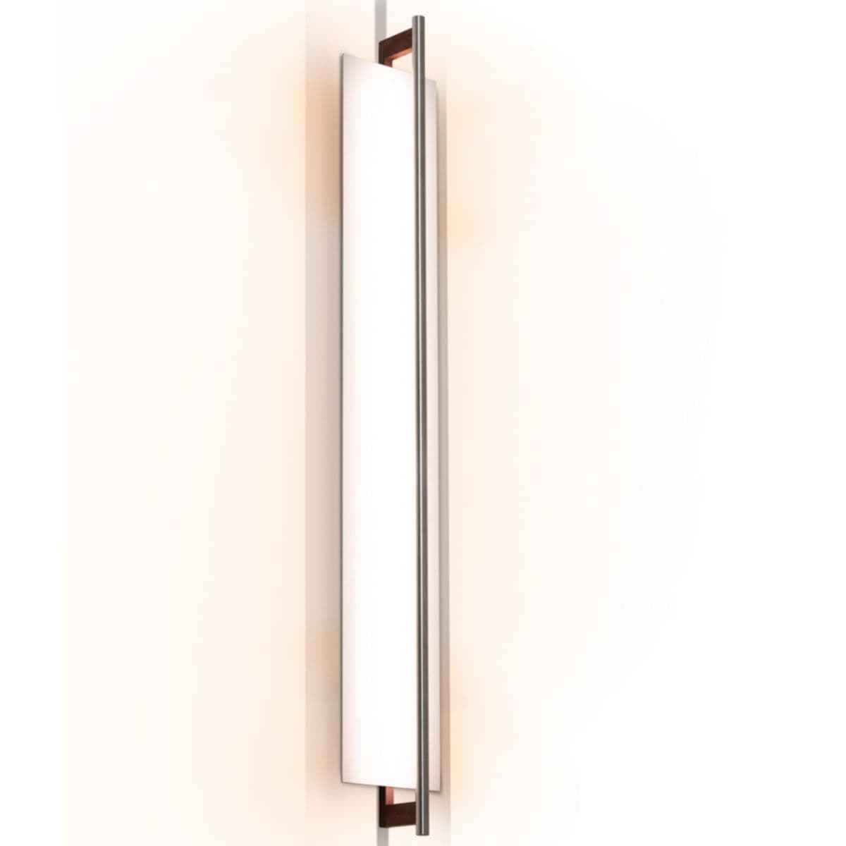 Cerno | Merus LED Wall Sconce — Walnut, Brushed Aluminum, 31 inch
