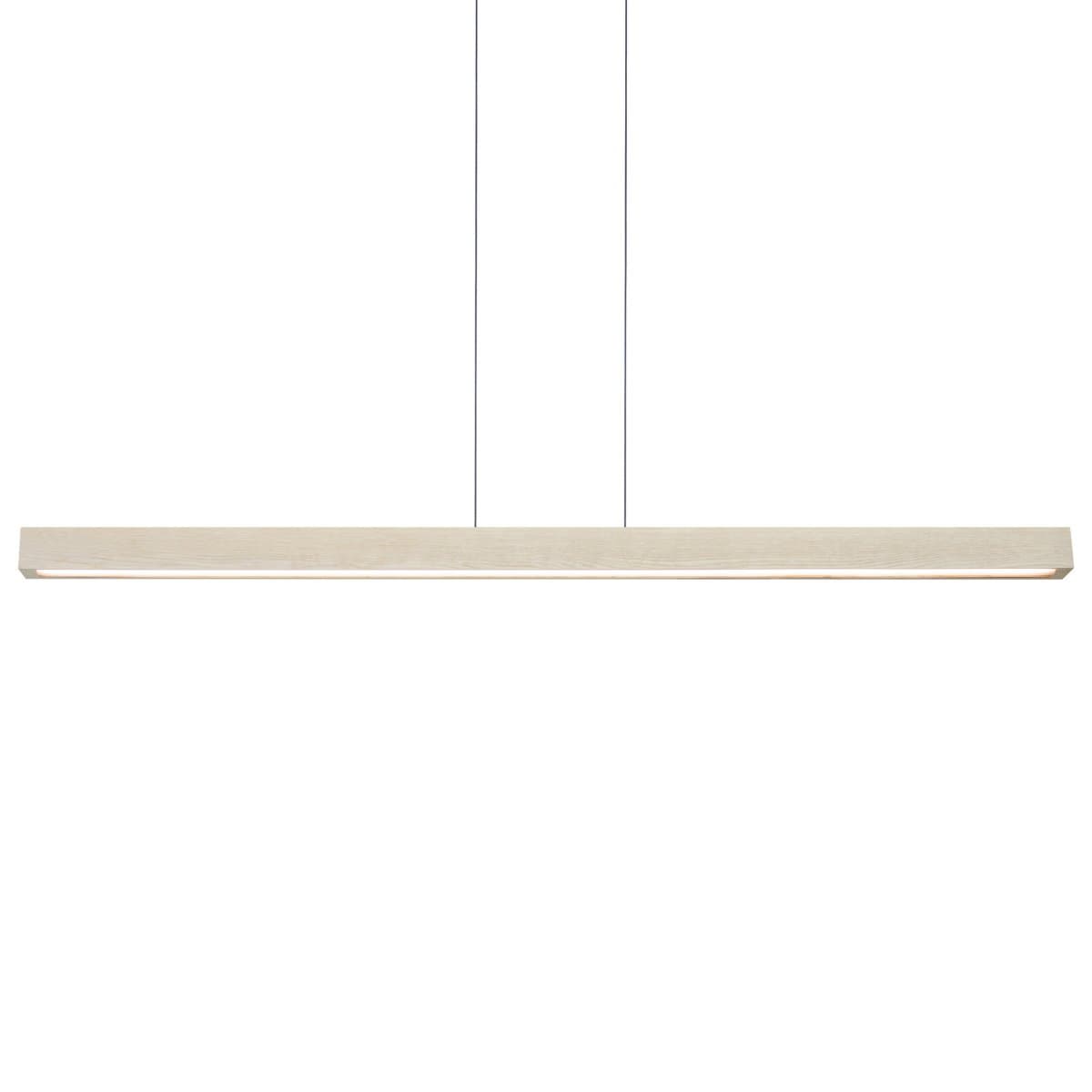 Cerno | Una LED Linear Pendant — White Washed Oak, 48 inch, Uplight and Downlight