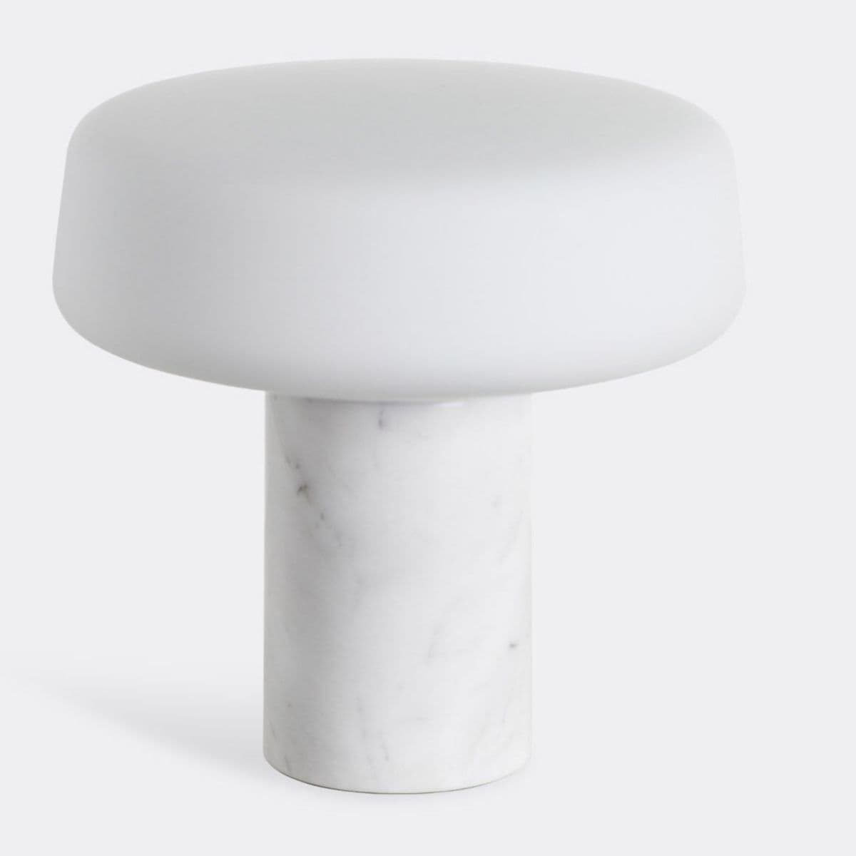 Case Furniture | Solid LED Rechargeable Table Lamp — Carrara Marble