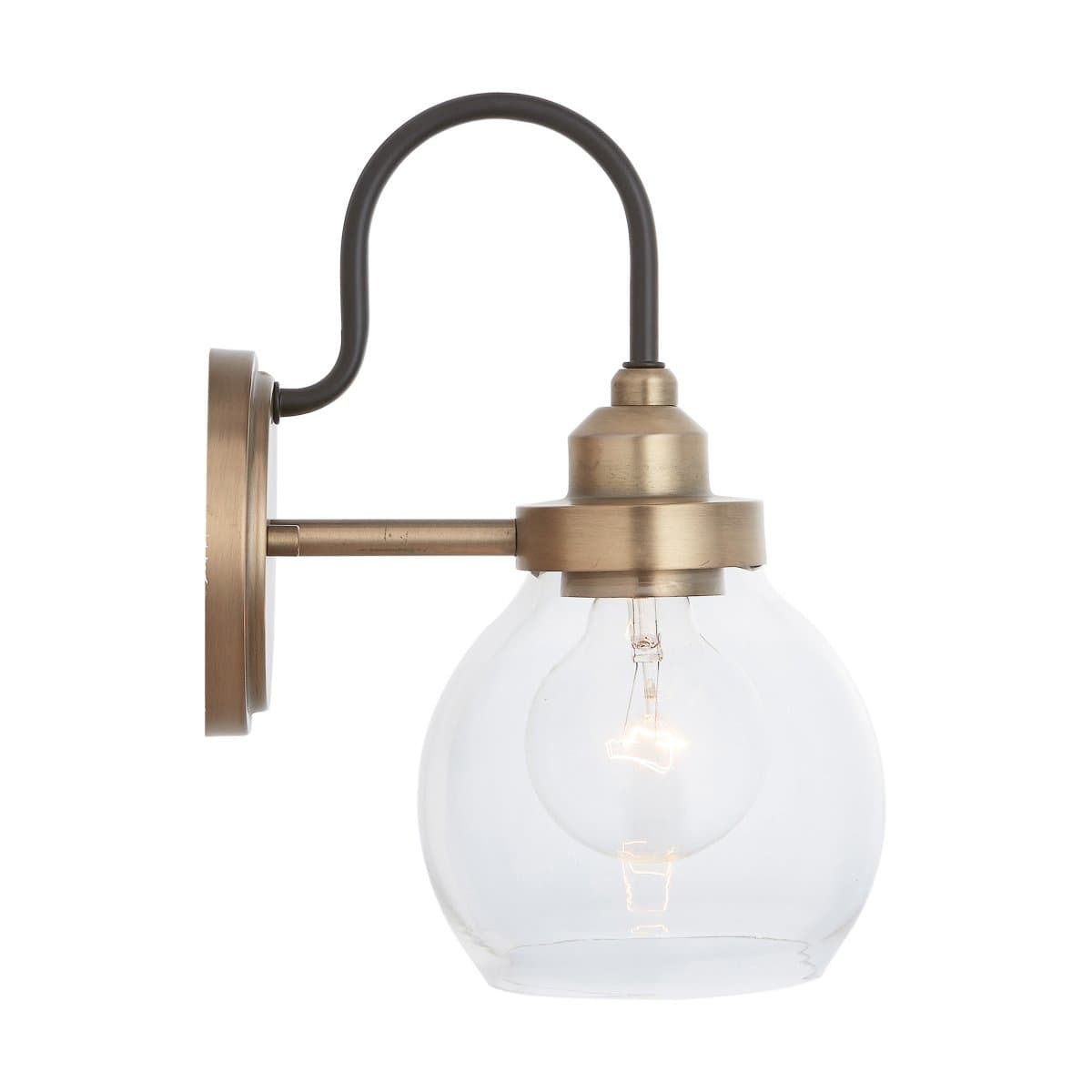 Alder & Ore | Eli Wall Sconce — Aged Brass and Black