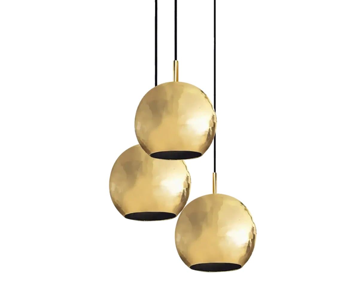 Dounia Home | Mishal Multi-Globe Chandelier — Polished Brass, Small