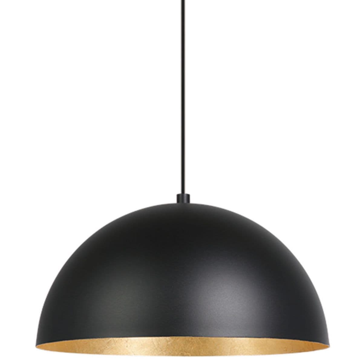 Eglo Rafaelino Pendant — Black with Gold Leaf, 15 in
