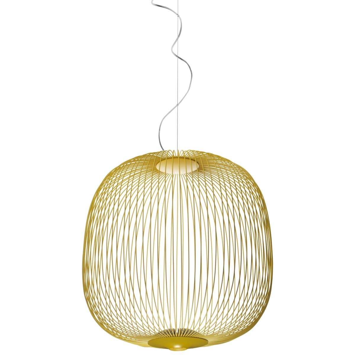 Foscarini | Spokes 2 LED Pendant — Gold Suspension, 138 inch, Medium