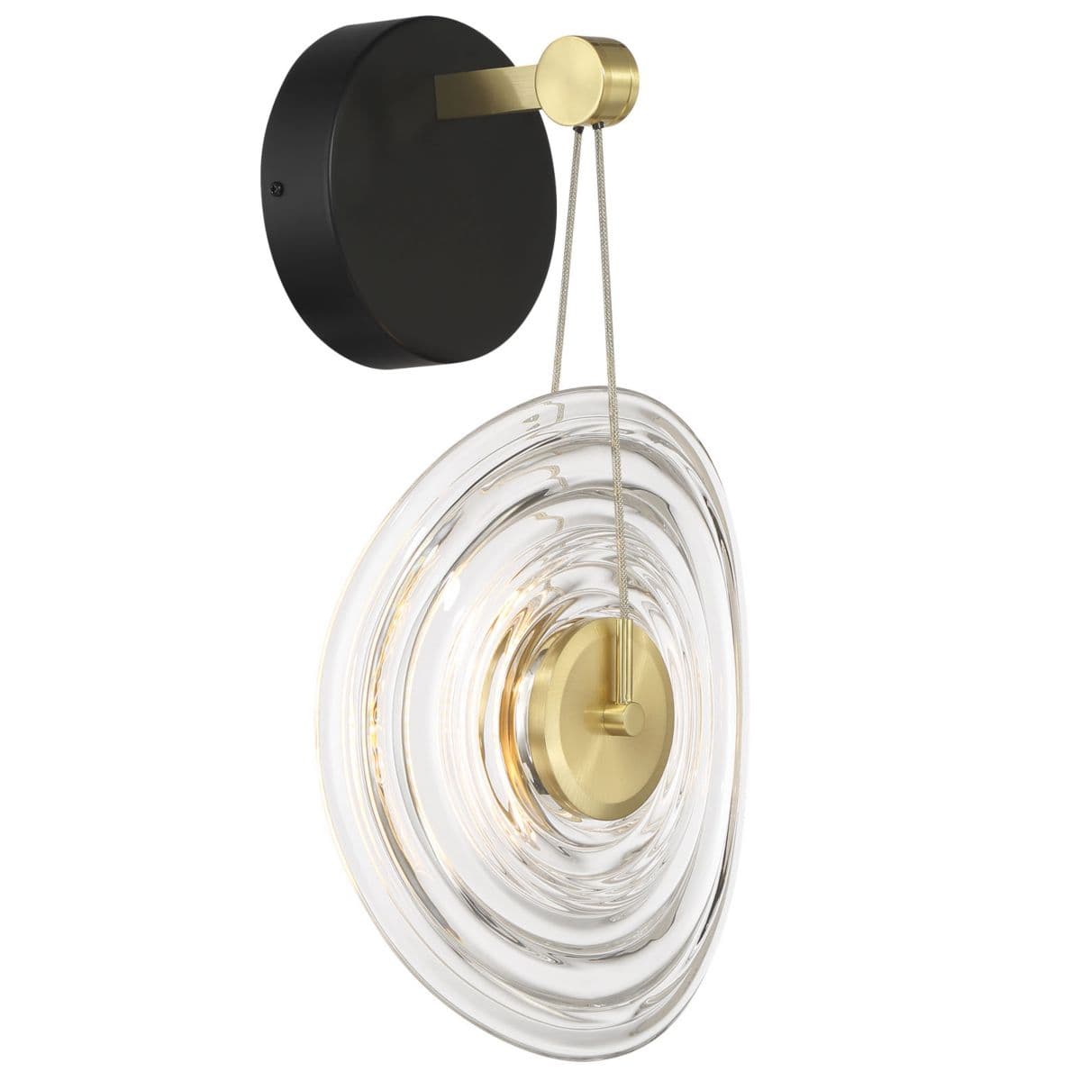 George Kovacs | Topknot LED Wall Sconce — Coal with Brushed Gold