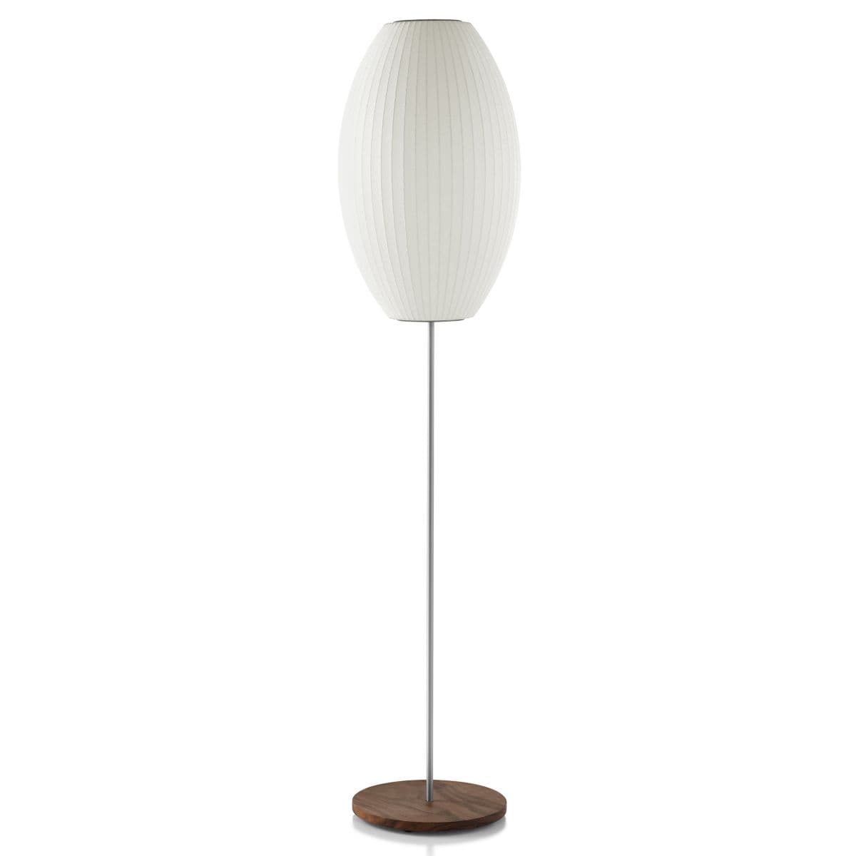Herman Miller Nelson Cigar Lotus Floor Lamp — Walnut, Medium