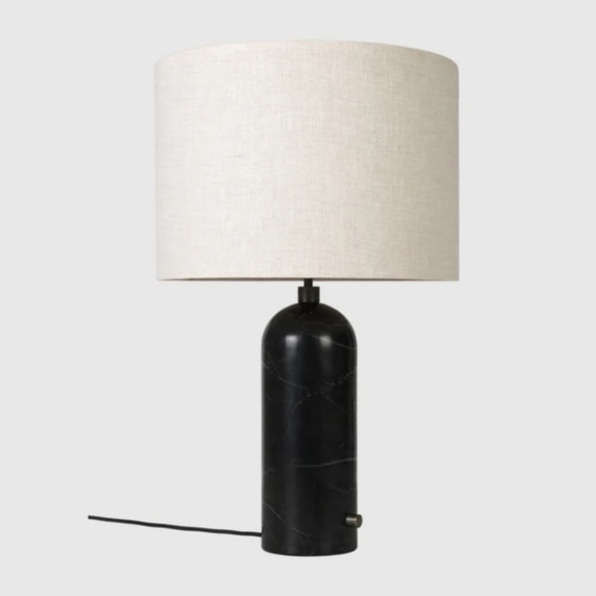 Gubi Gravity Table Lamp — Black Marble, Canvas, Large