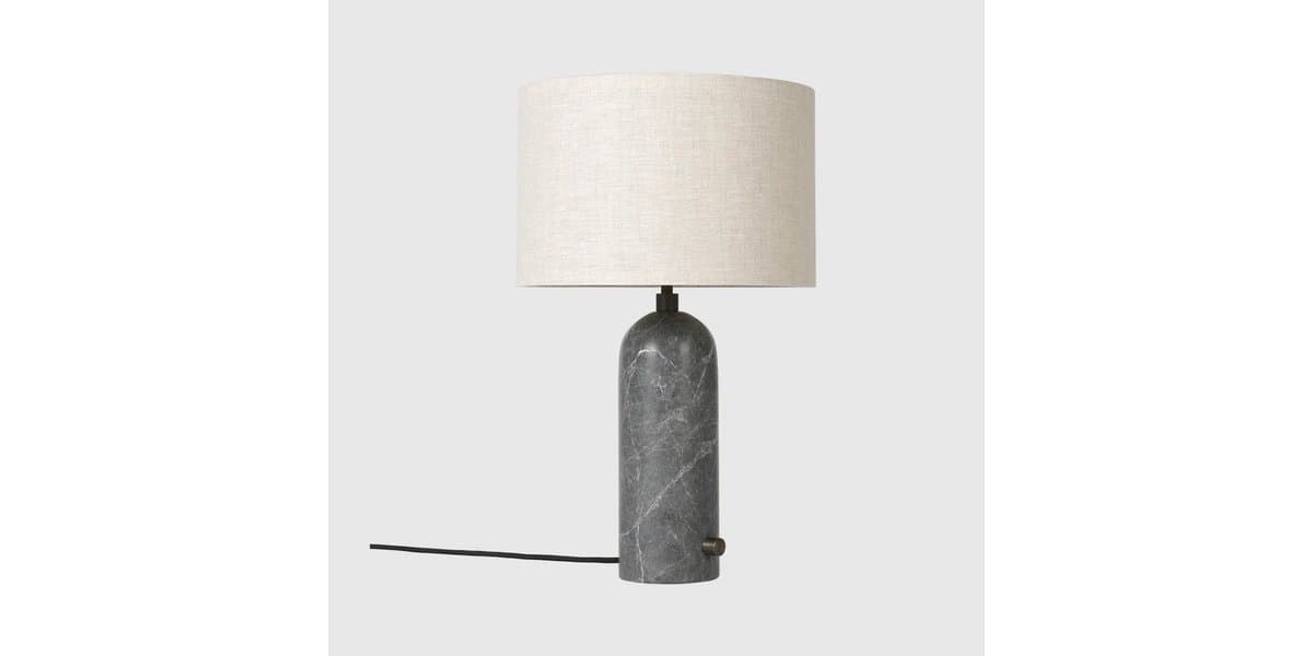 GUBI | Gravity Table Lamp — Grey Marble, Canvas, Small