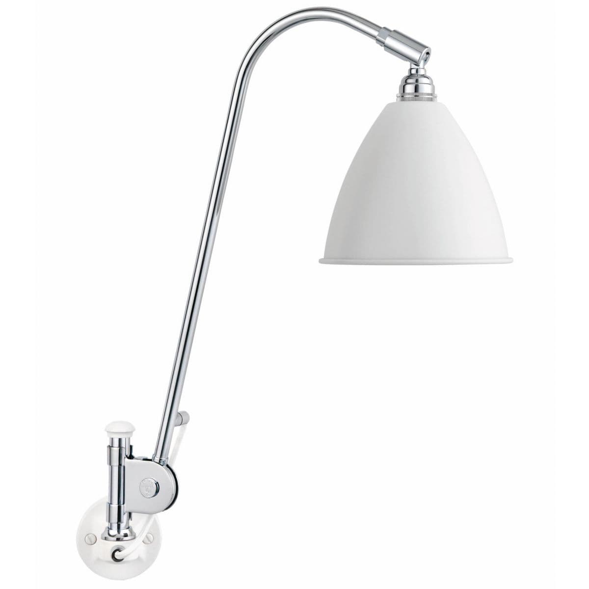 GUBI | Bestlite BL6 Wall Sconce — Chrome with Matte White