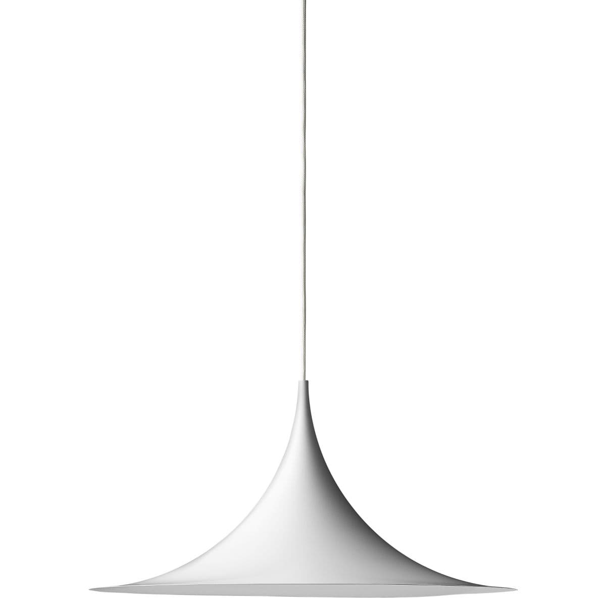 Gubi Semi Pendant — Matte White, Medium