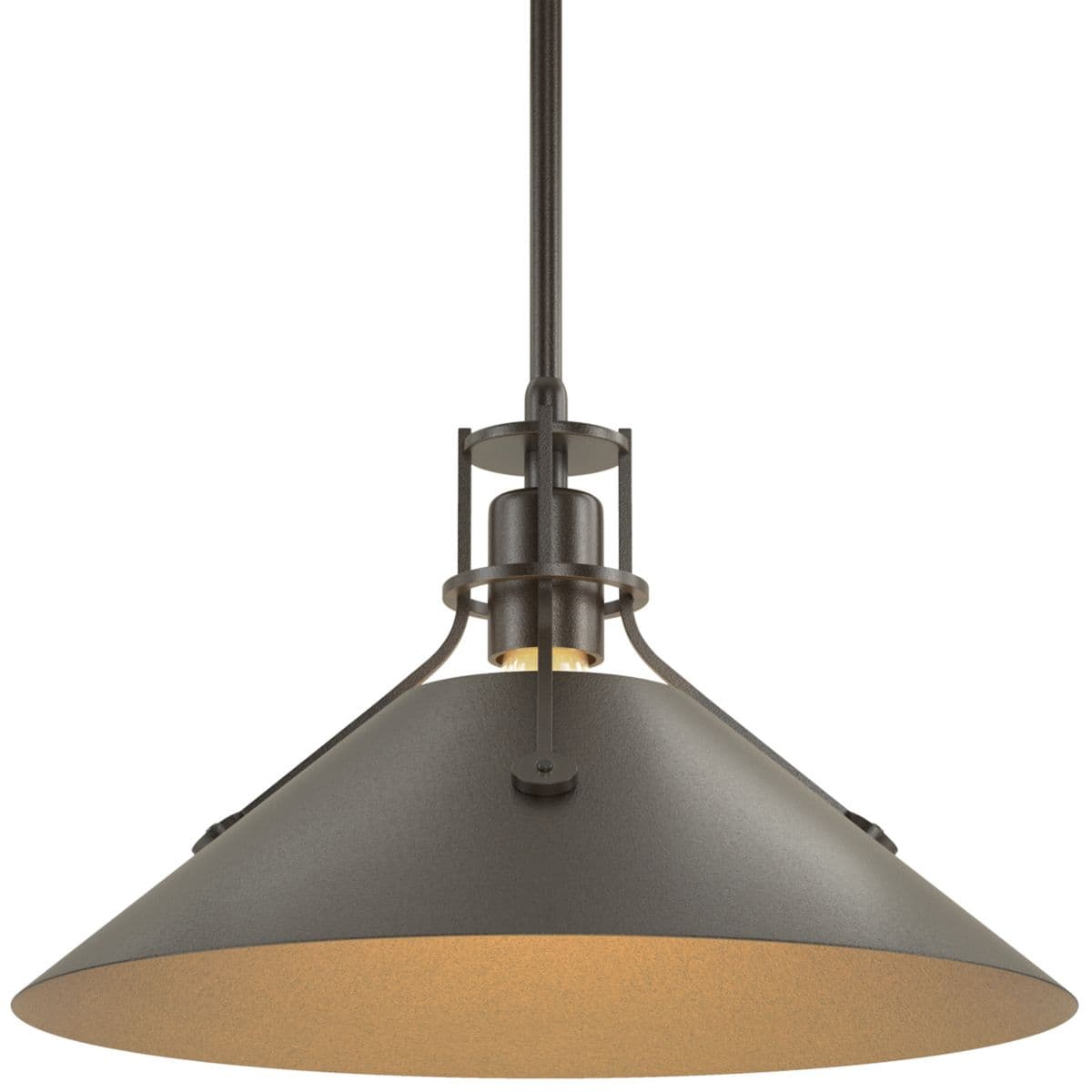 Hubbardton Forge | Henry Medium Steel Shade Pendant — Oil Rubbed Bronze, Oil Rubbed Bronze